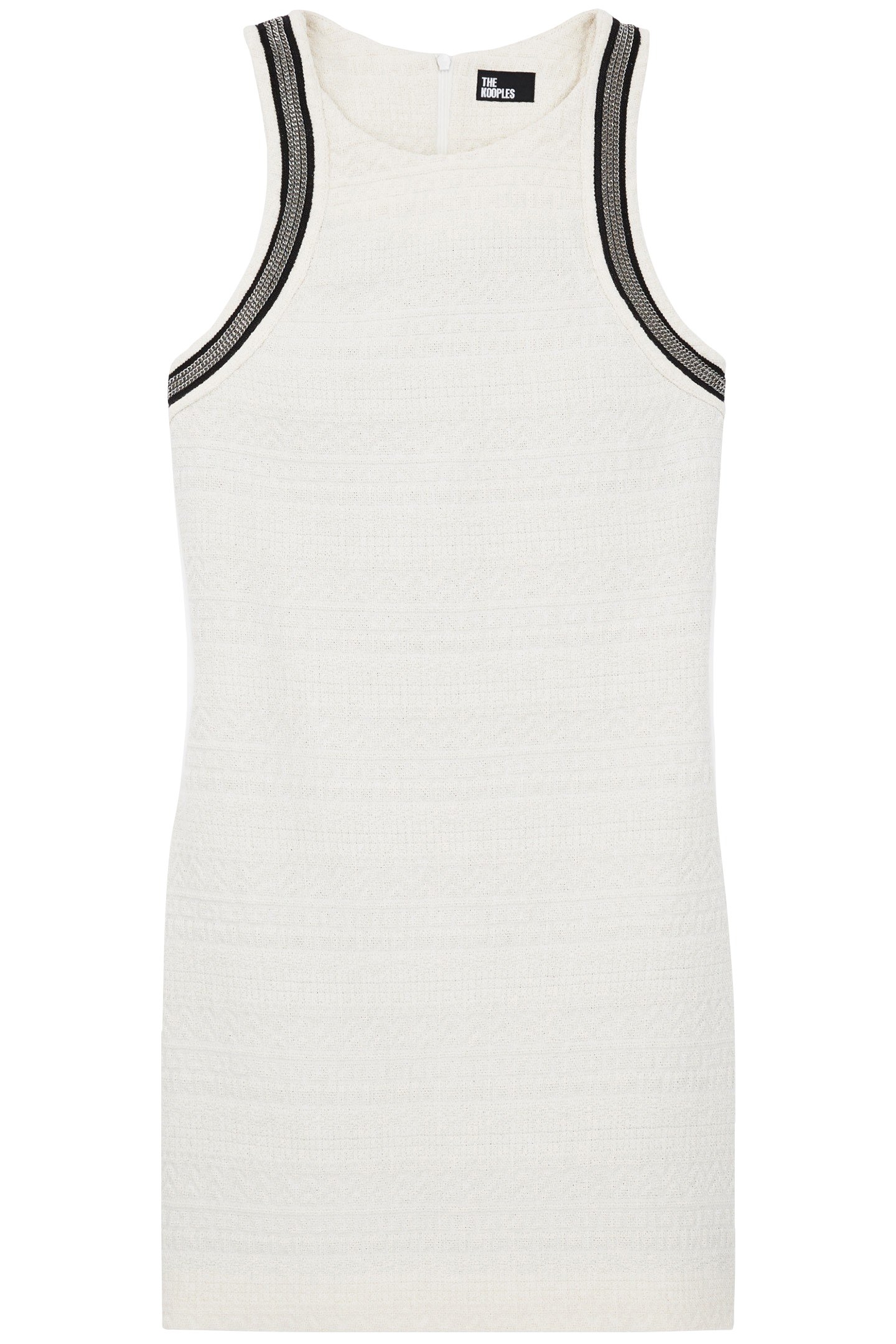 SLEEVELESS DRESS WITH CHAINS ECRU 4