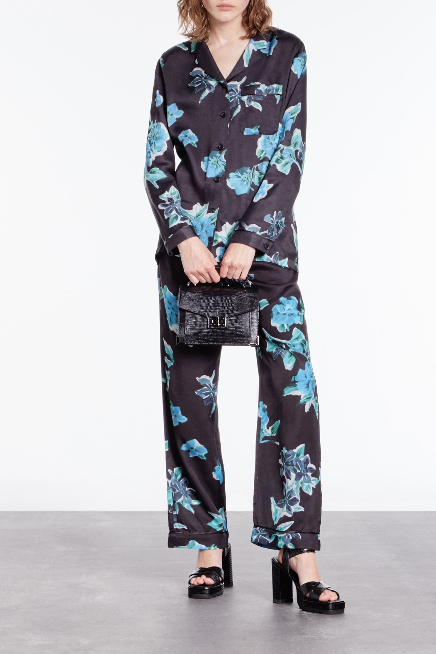 LONG SLEEVE SHIRT WITH CLASSIC COLLAR BLACK BLUE 6