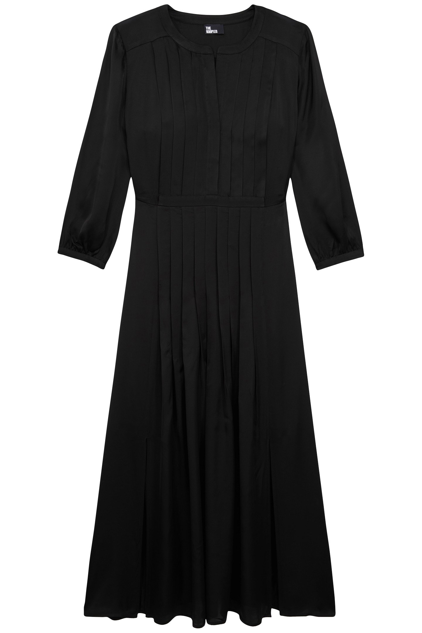 LONG PLEATED DRESS BLACK 3