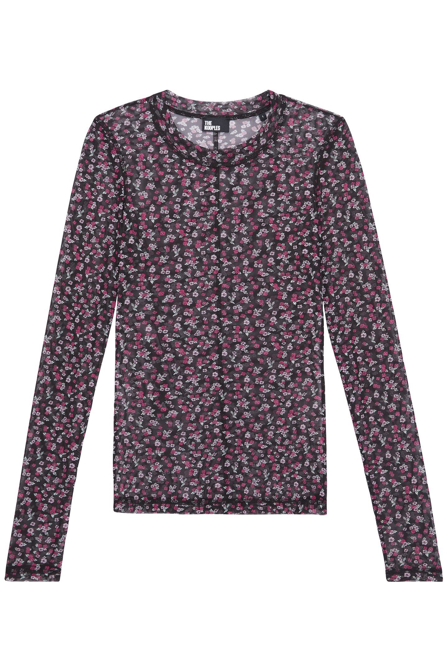 MESH TOP WITH PRINT BLACK/PINK 4