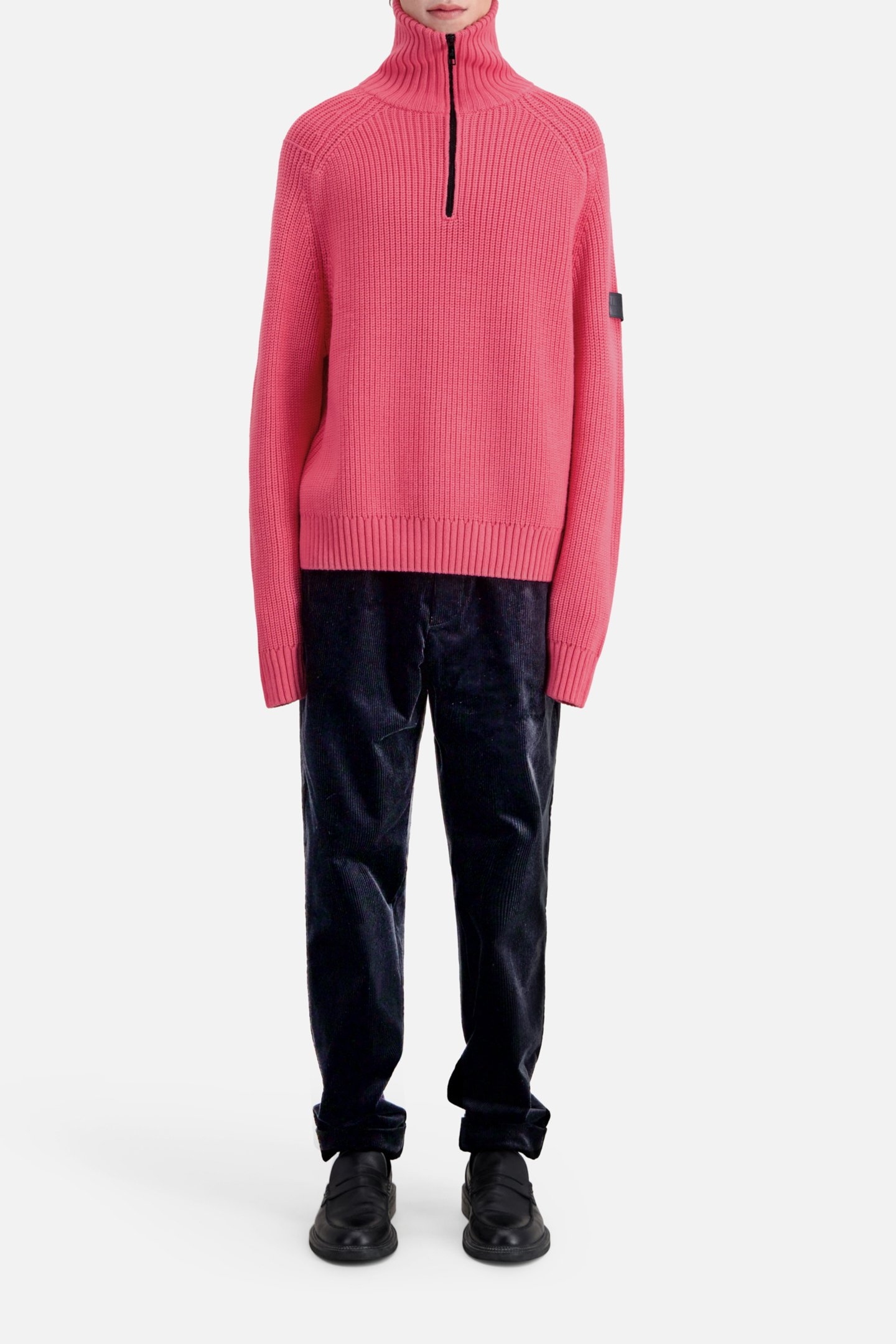 TRUCKER NECK SWEATER OLD PINK 2