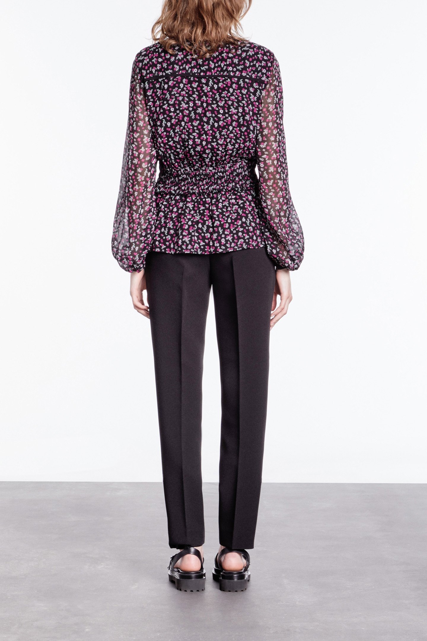 3/4 SLEEVE TOP BLACK/PINK 3