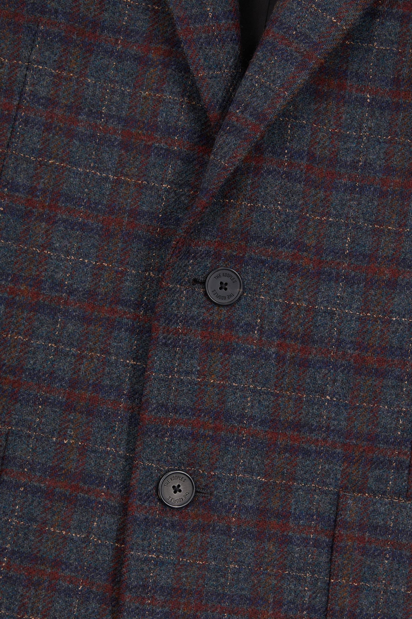 PLAID JACKET WITH LEATHER ELBOW PADS CARREAUX 4