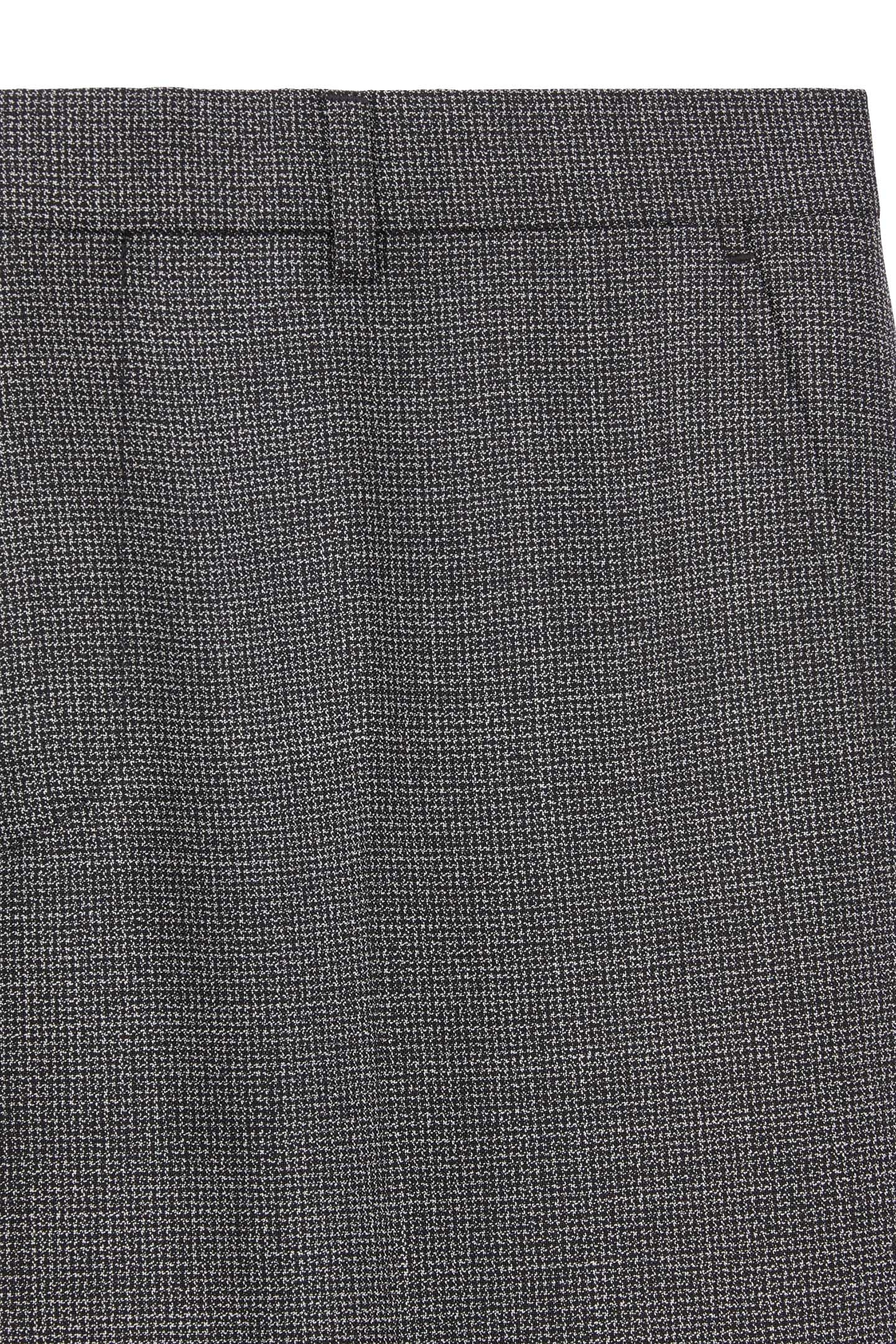 FITTED PLAID SUIT TROUSERS BLACK-ECRU 5