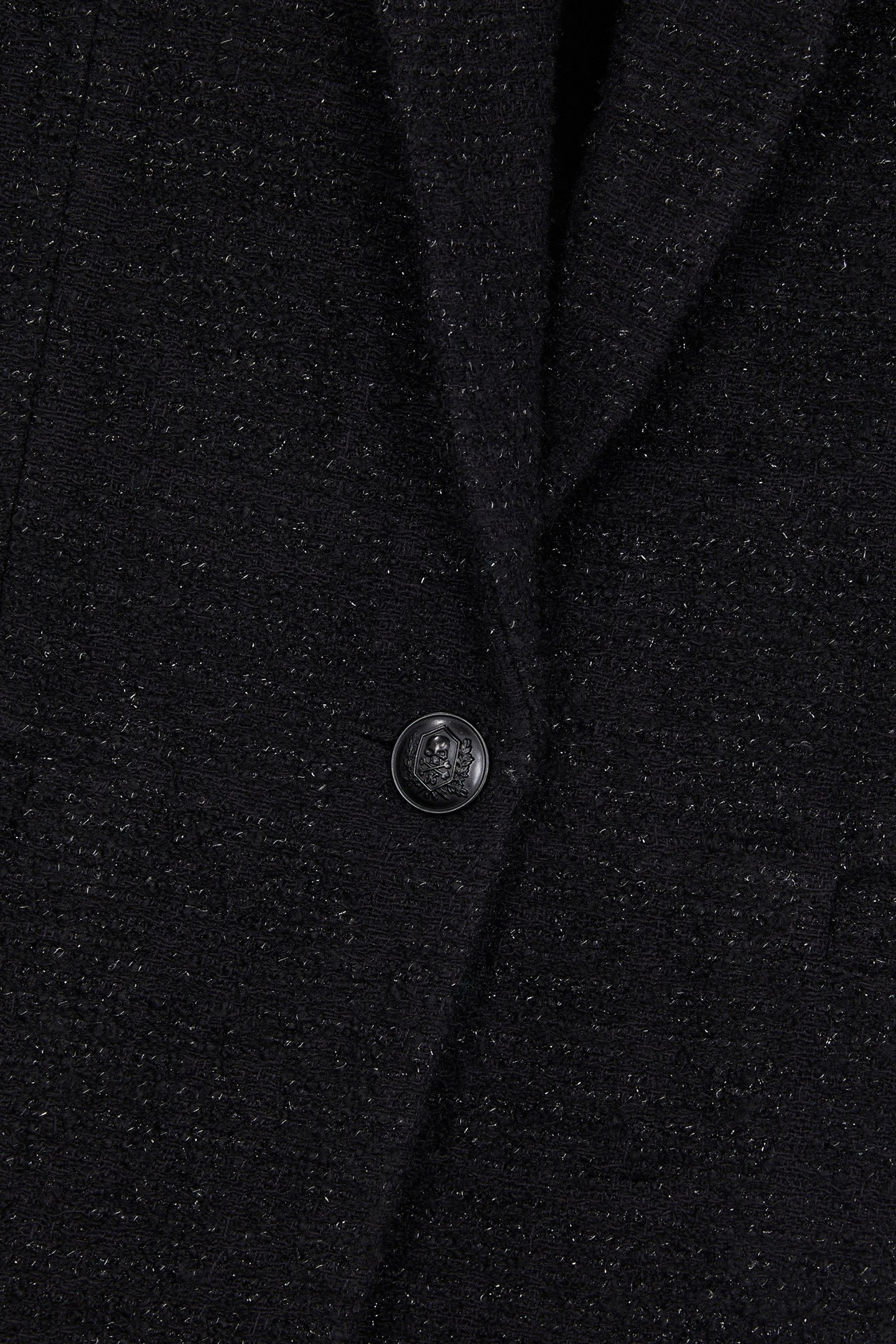 LARGE TWEED BRILLANT VESTE BLACK 5