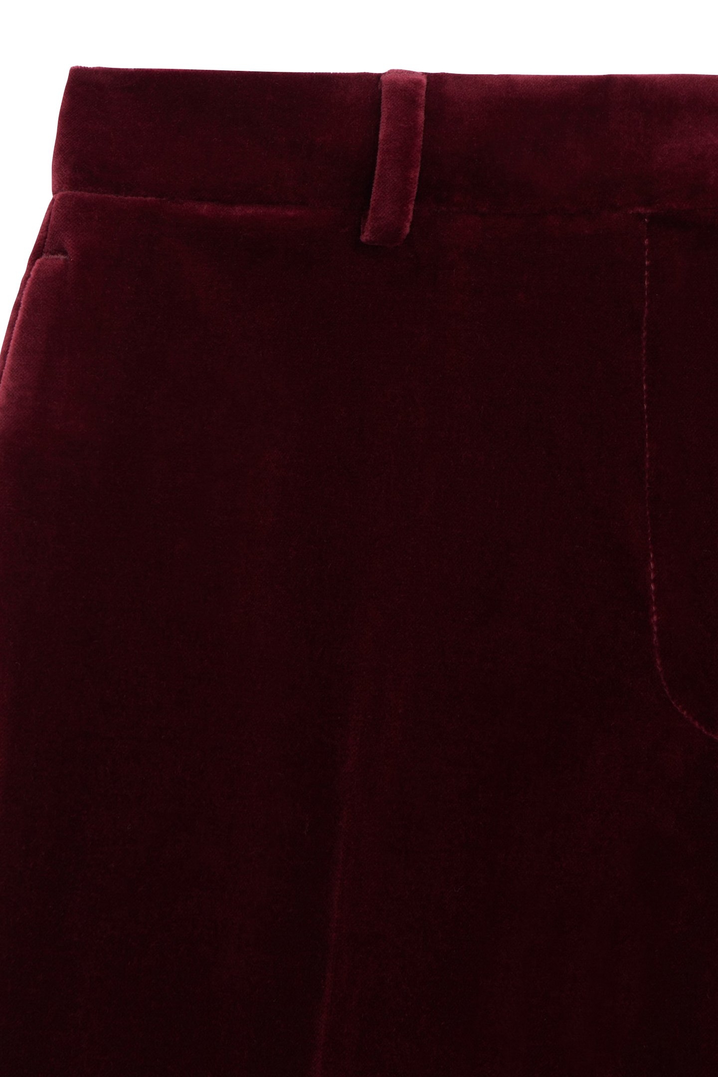 LOW-RISE BOOTCUT SUIT PANTS BURGUNDY 4