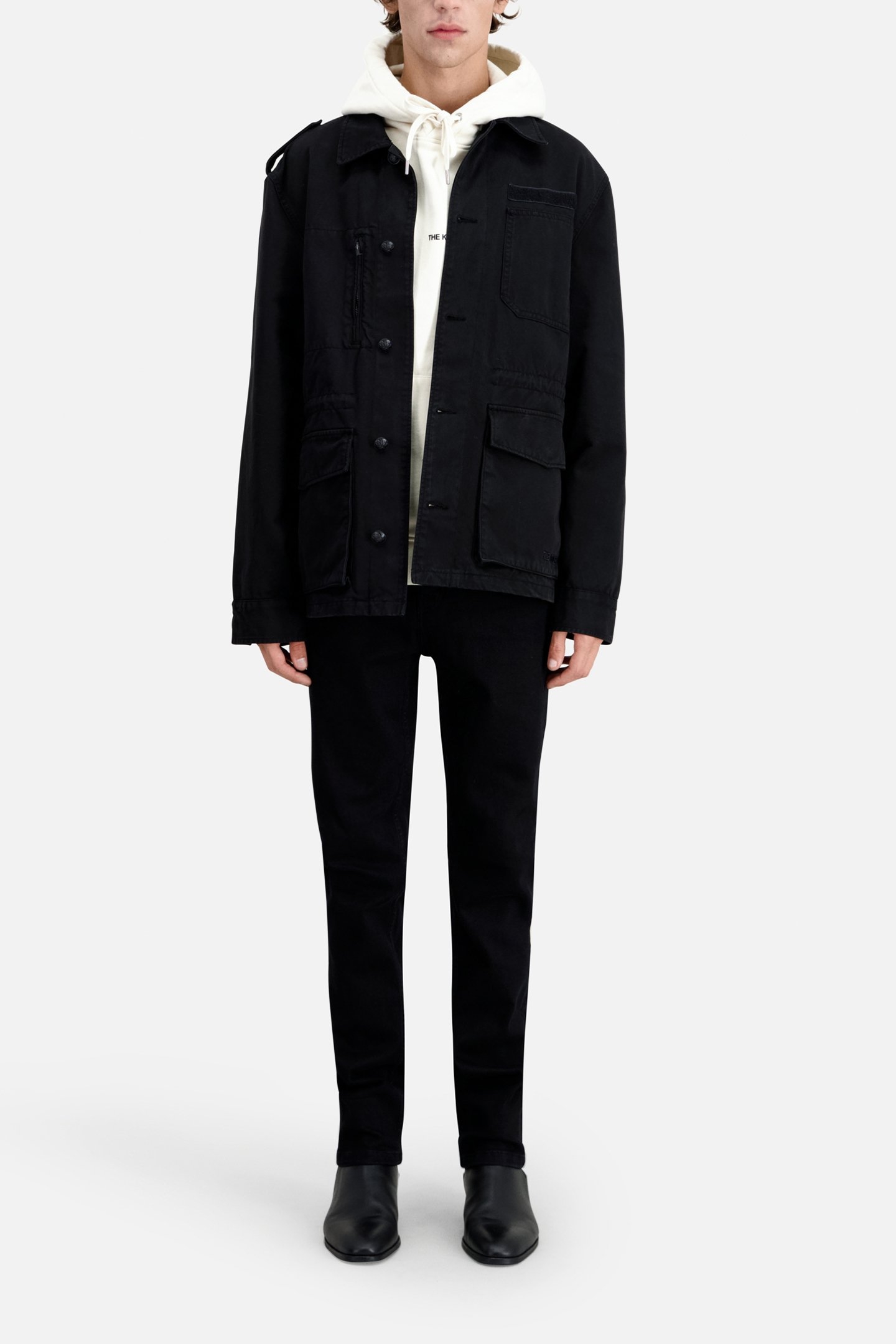 BLACK COTTON JACKET BLACK 2