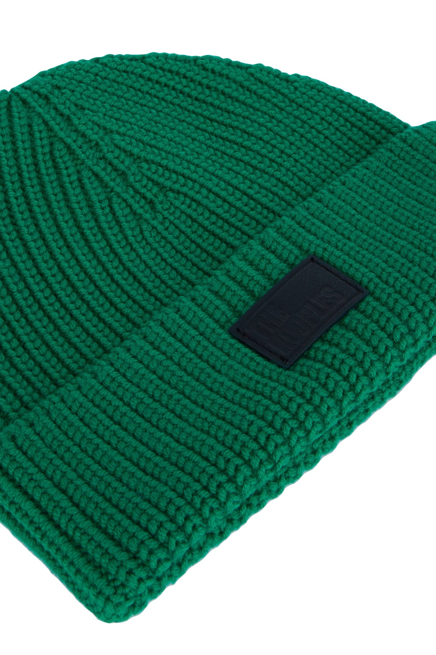 WOOL HAT WITH LEATHER PATCH GREEN 2