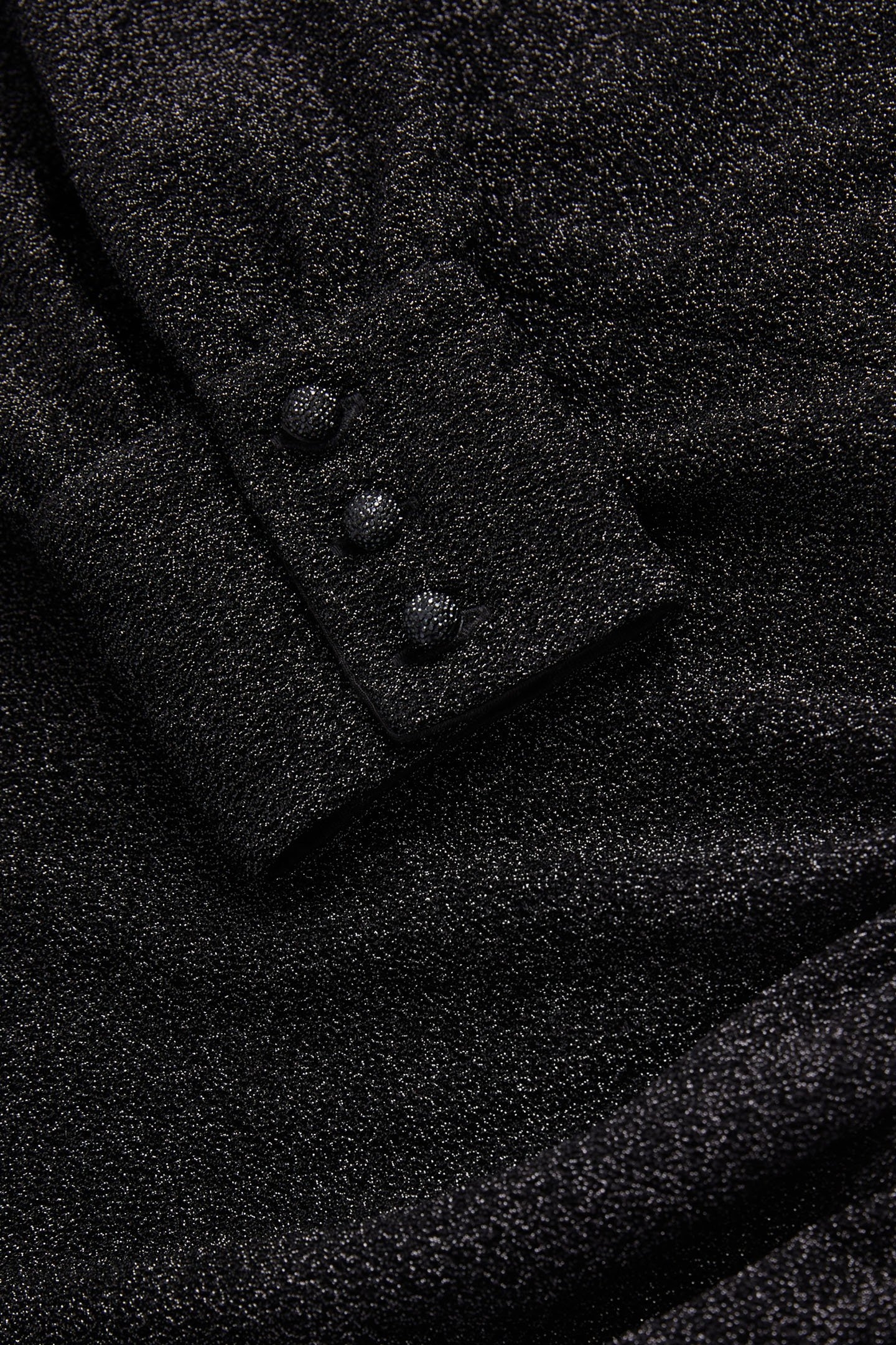 SHORT SEQUIN DRESS WITH DRAPED SKIRT BLACK 2