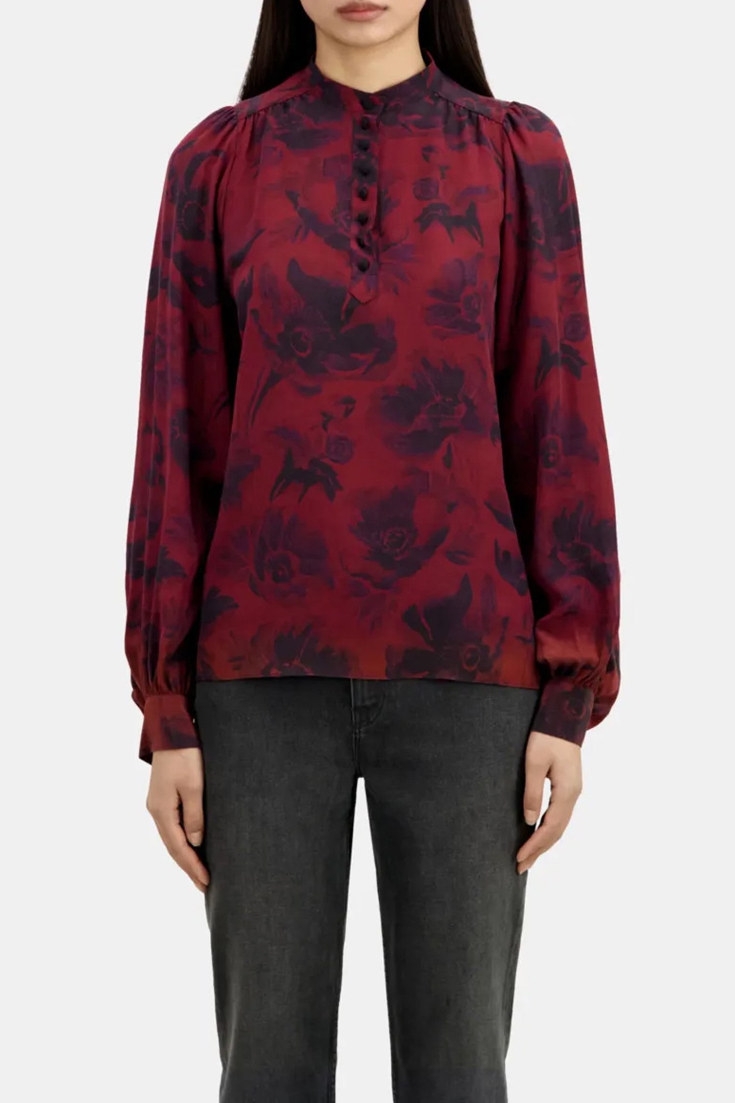 TOP AMPLE ML ENCOLURE V BLACK-BURGUNDY 1