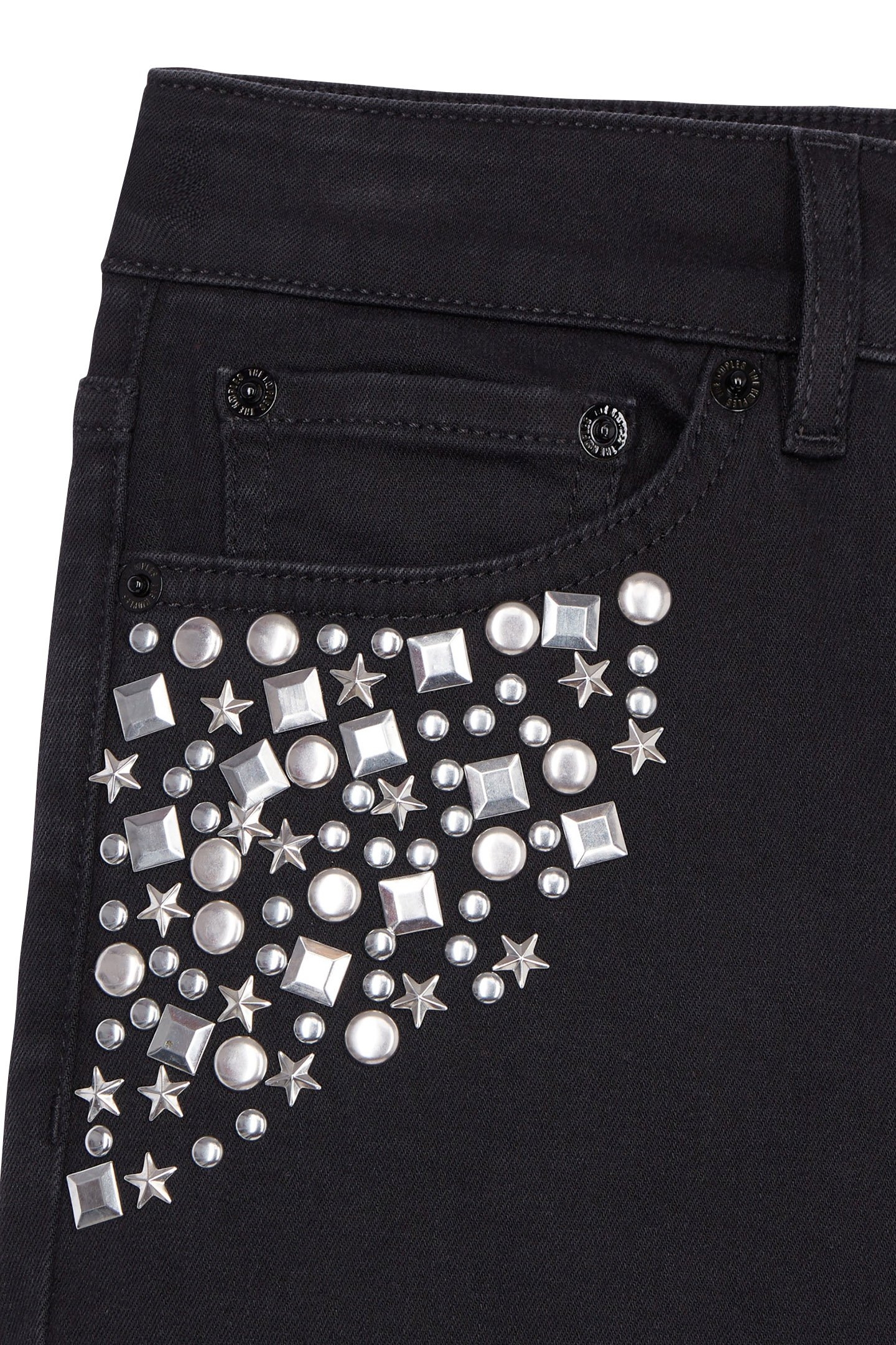 JEANS HOTFIX ON THE WAISTBAND BLACK WASHED 3