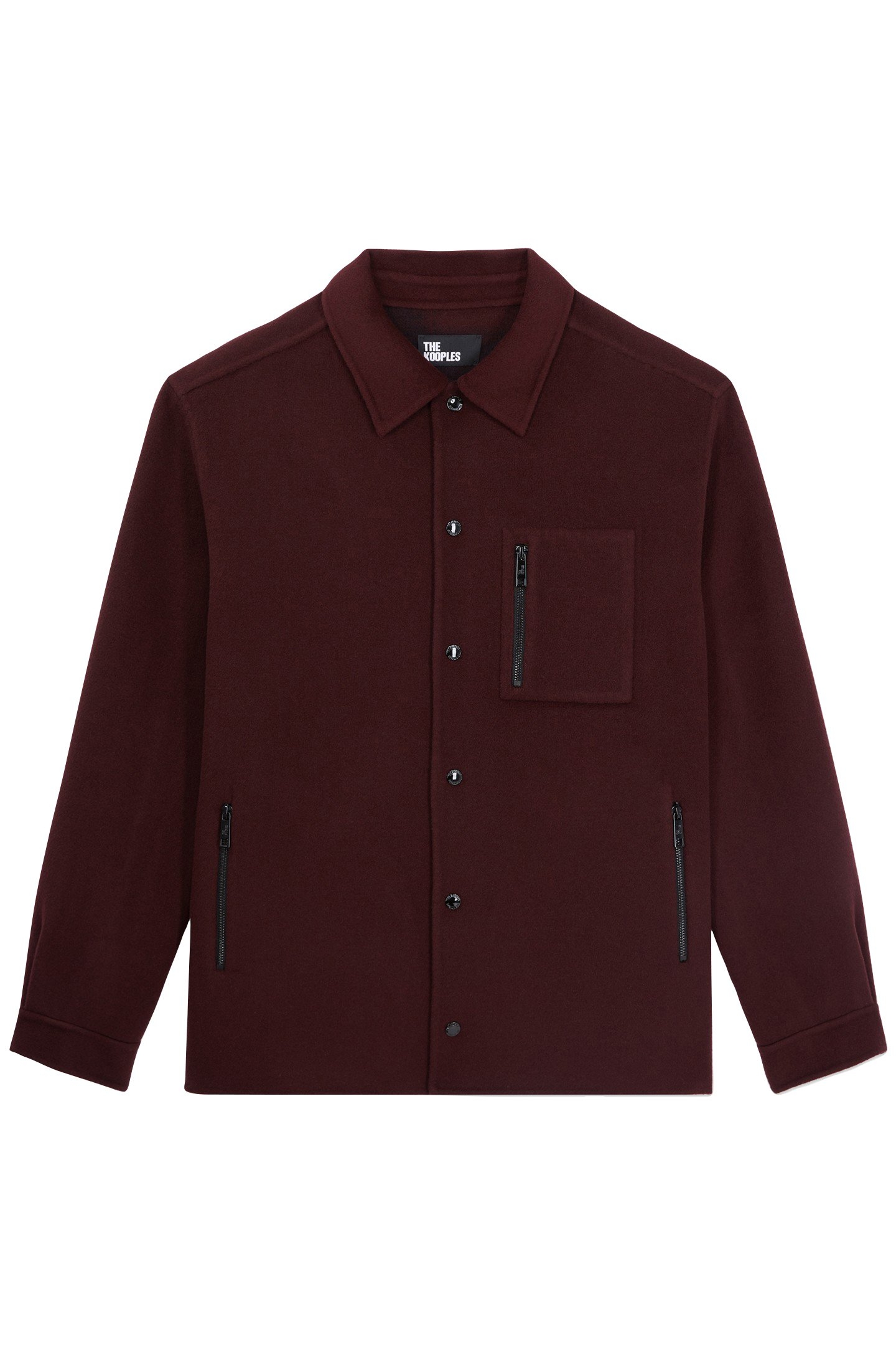 DOUBLE-SIDED WOOL JACKET WITH CHECKED INSIDE BORDEAUX/NAVY 4