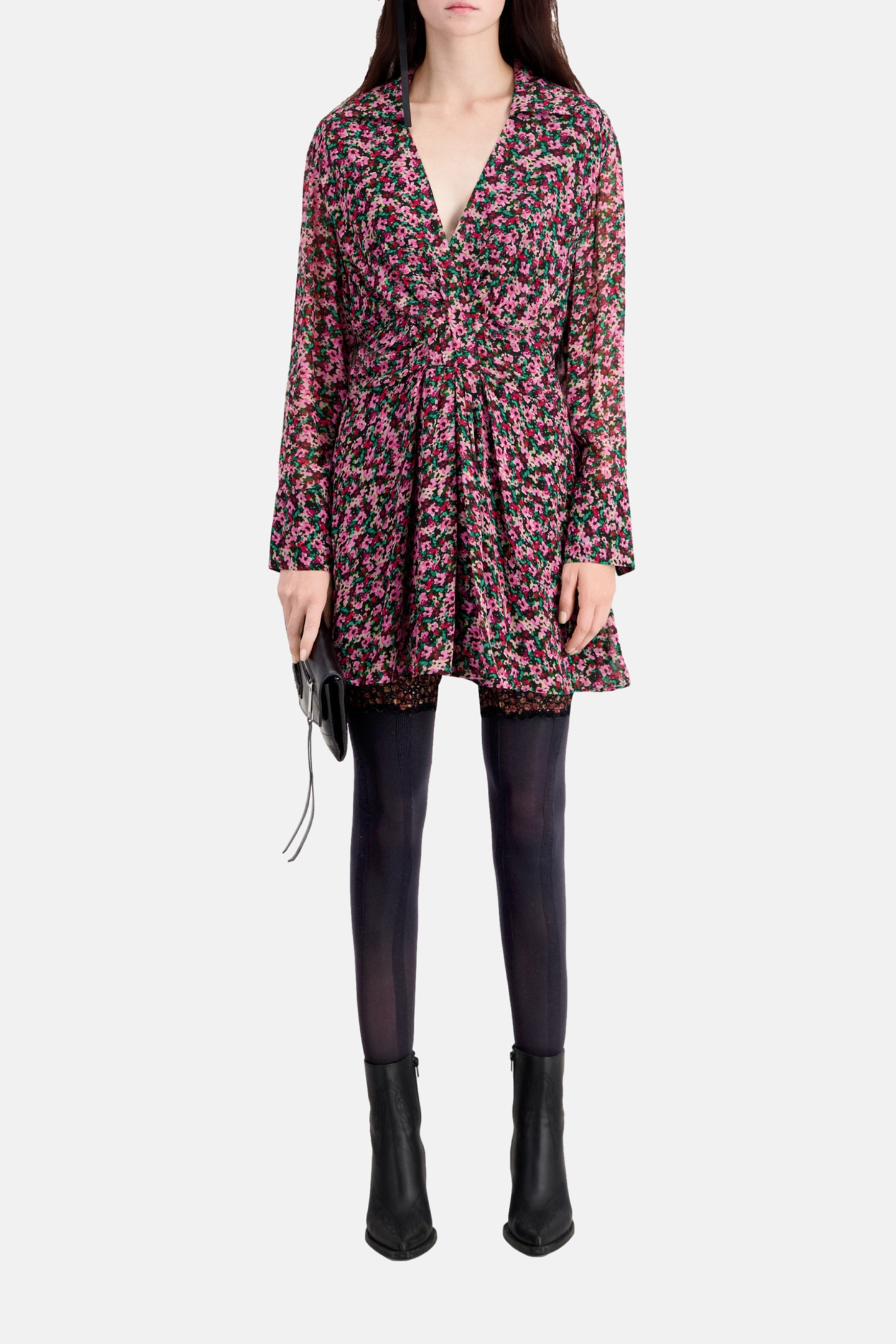 SHORT DRESS TIED IN FRONT MULTICOLOR 2