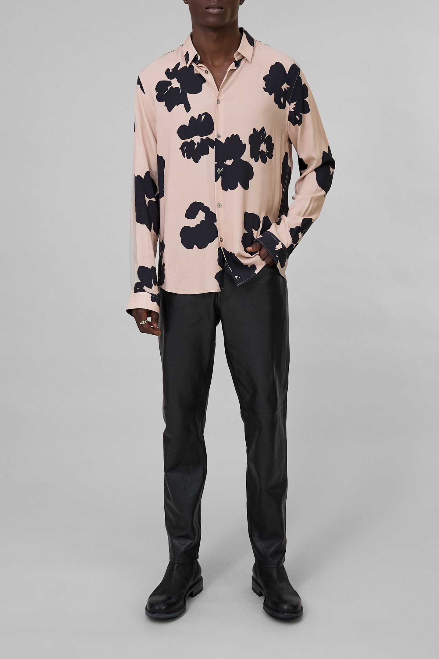 BLACK LEATHER PURE EDITION SLIM TROUSERS 2