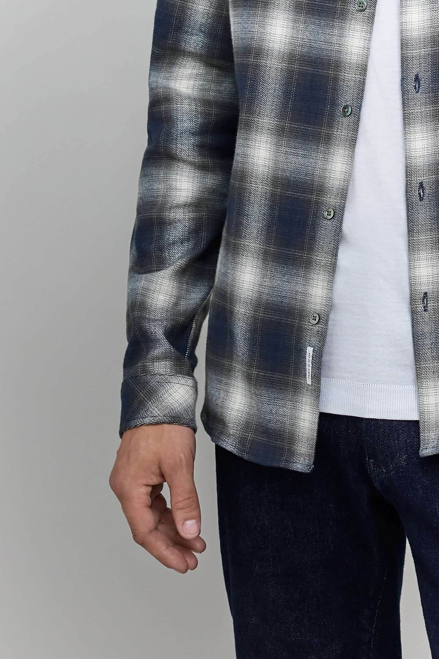 REGULAR SHIRT NAVY CHECK PATTERN 5