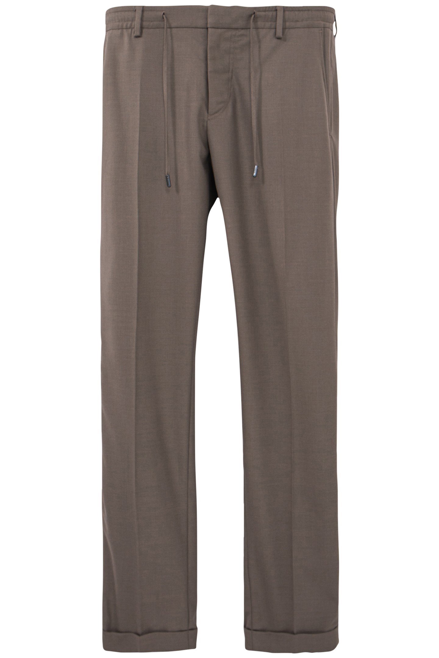 BROWN ELASTIC WAISTBAND JOGPANTS 4
