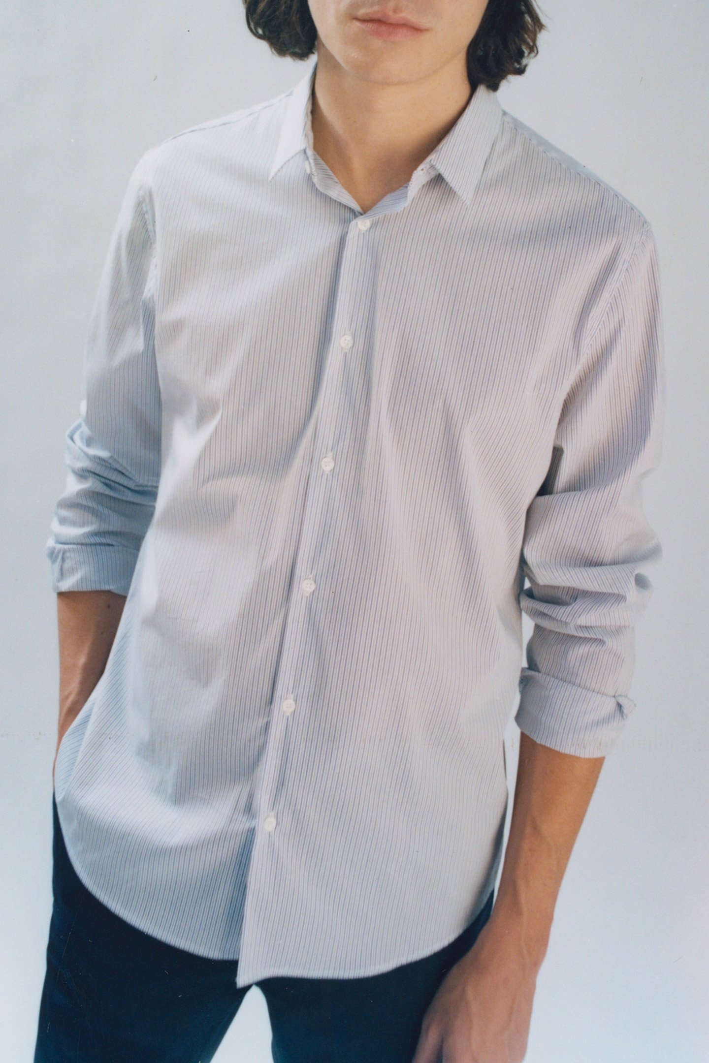 OFF-WHITE SLIM SHIRT WITH TWO-TONE STRIPES 6