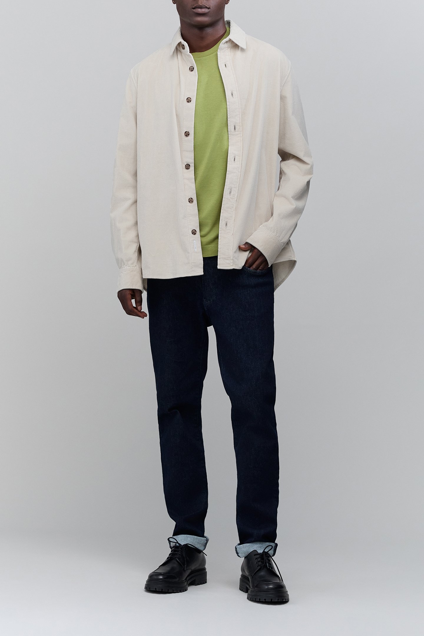 NATURAL CORDUROY OVERSHIRT 3