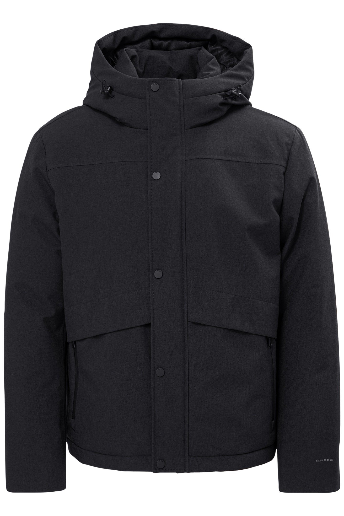 BLACK NYLON WATERPROOF BREATHABLE PADDED JACKET 4