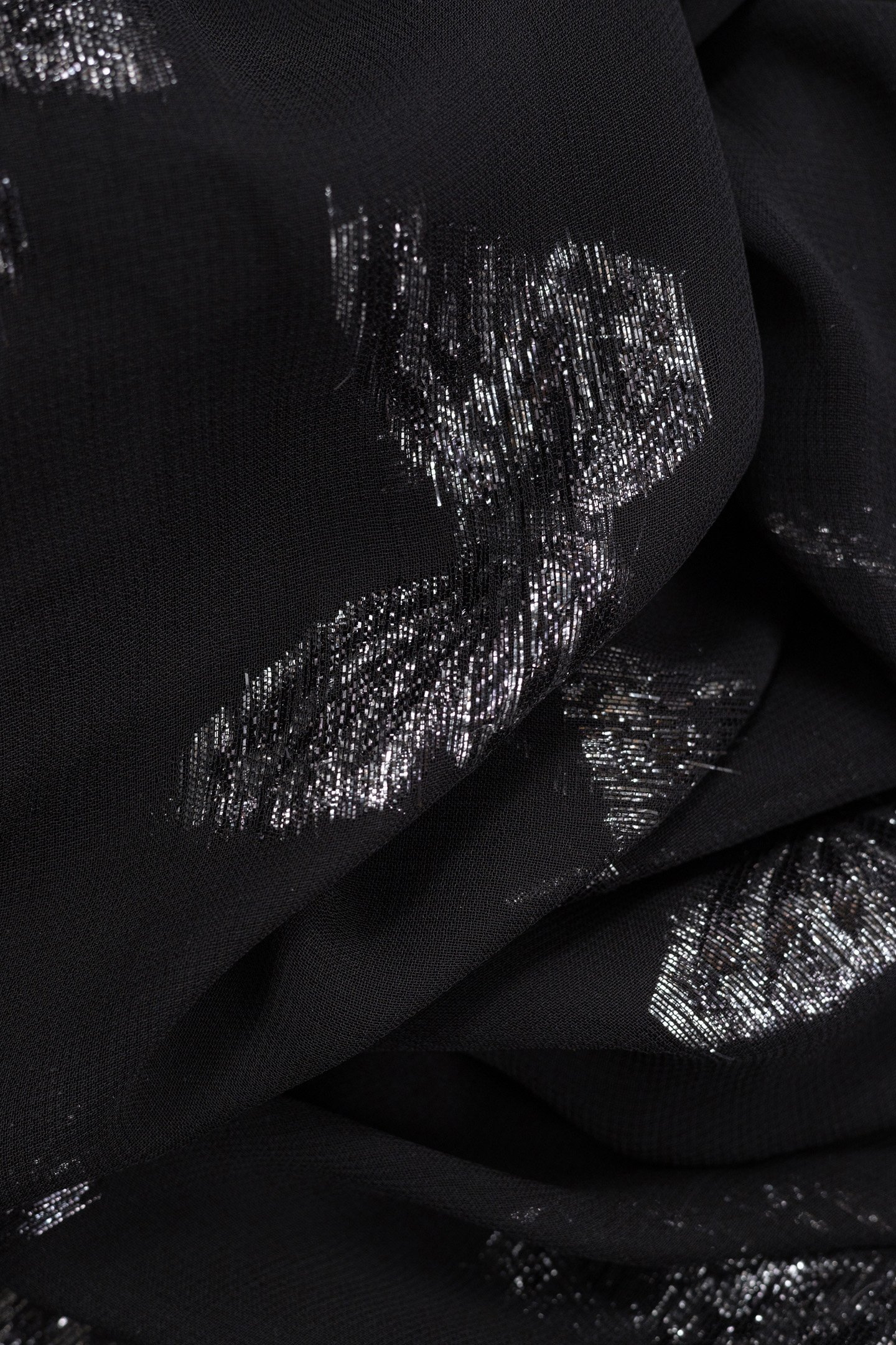 BLACK JACQUARD LUREX BUTTERFLY MAXI DRESS 8