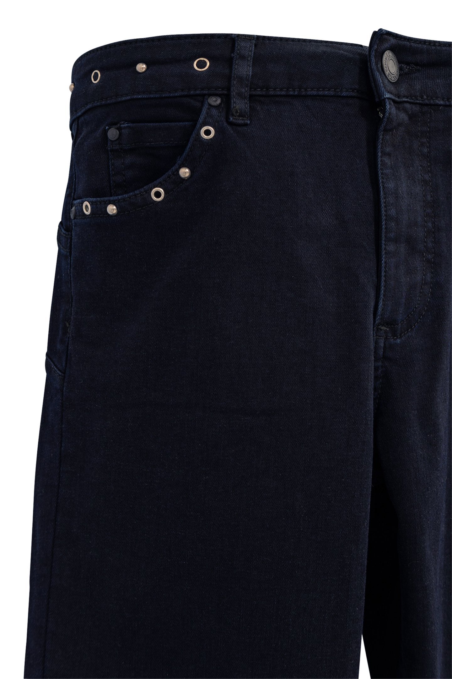 7/8TH SLIM BLUE BLACK POWERSTRETCH STUDDED JEANS 7