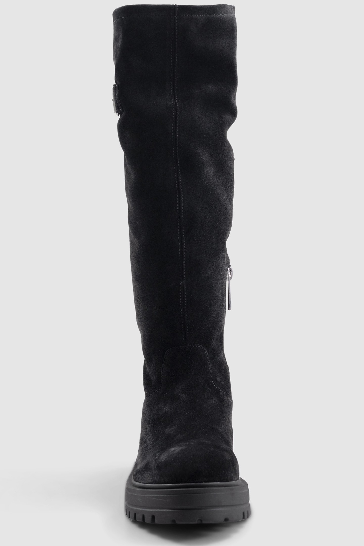 BLACK SUEDE BOOTS WITH BUCKLE DETAIL 4