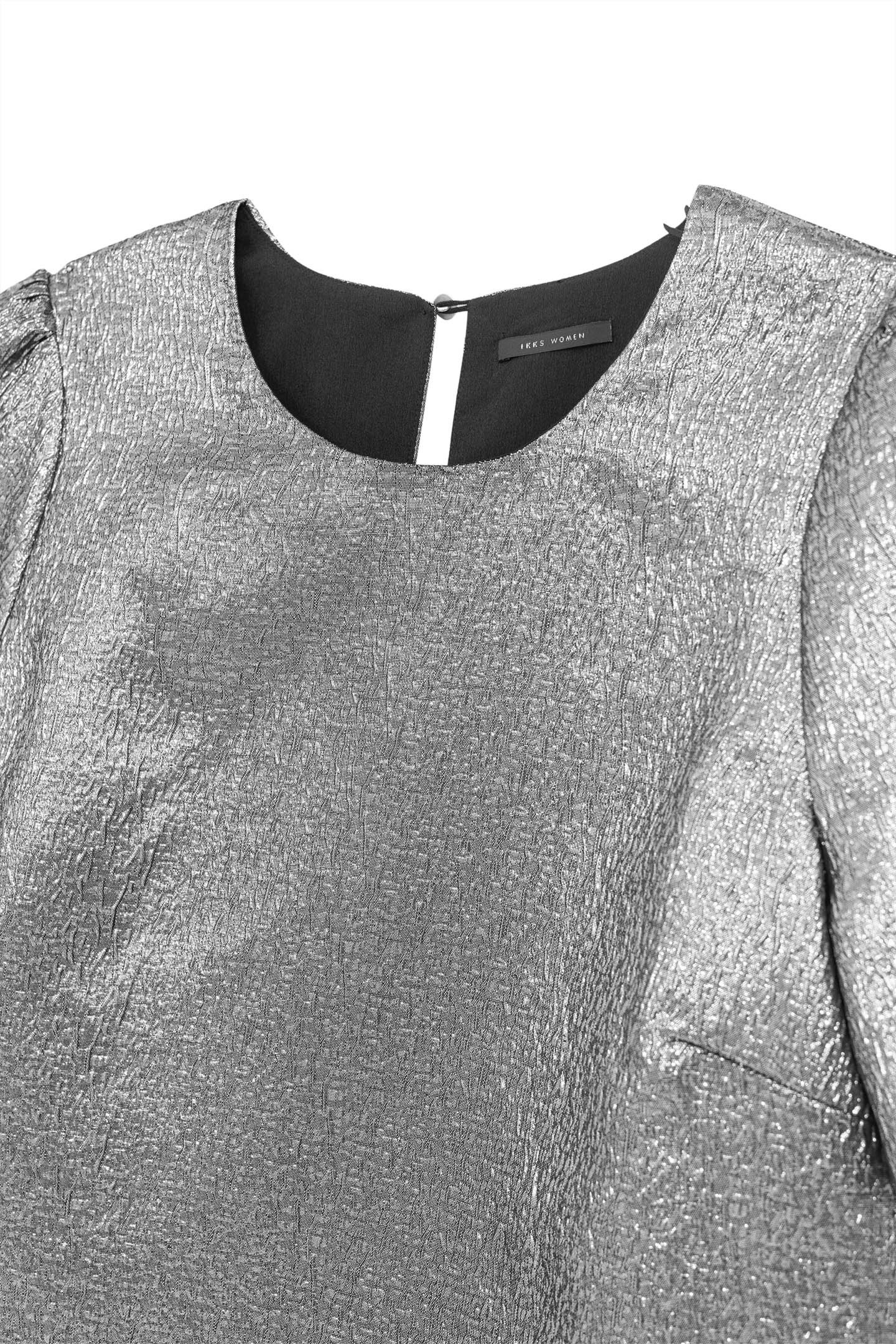 SILVER EMBOSSED FABRIC TOP 2