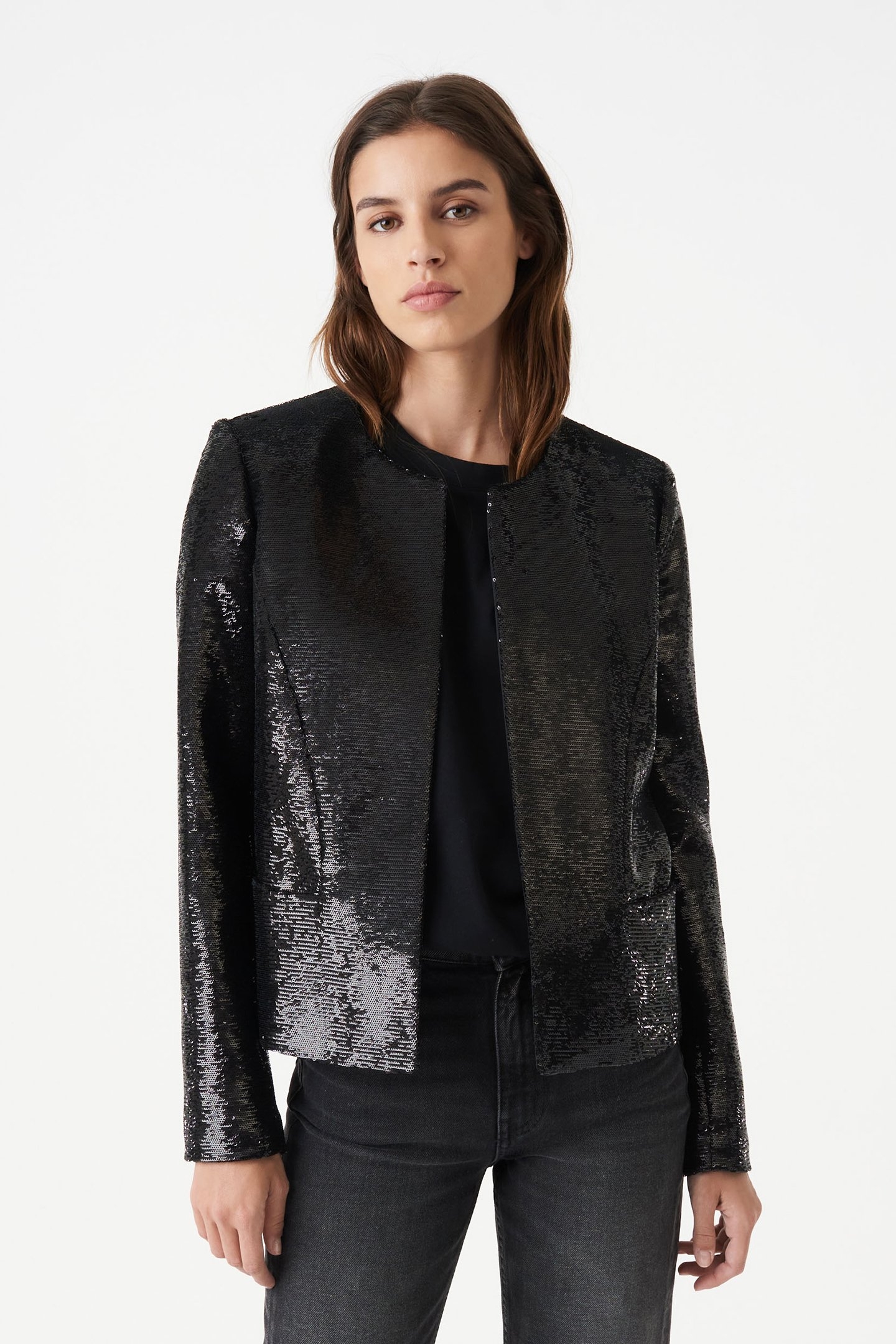 CHOLENA JACKET BLACK SEQUINS 1