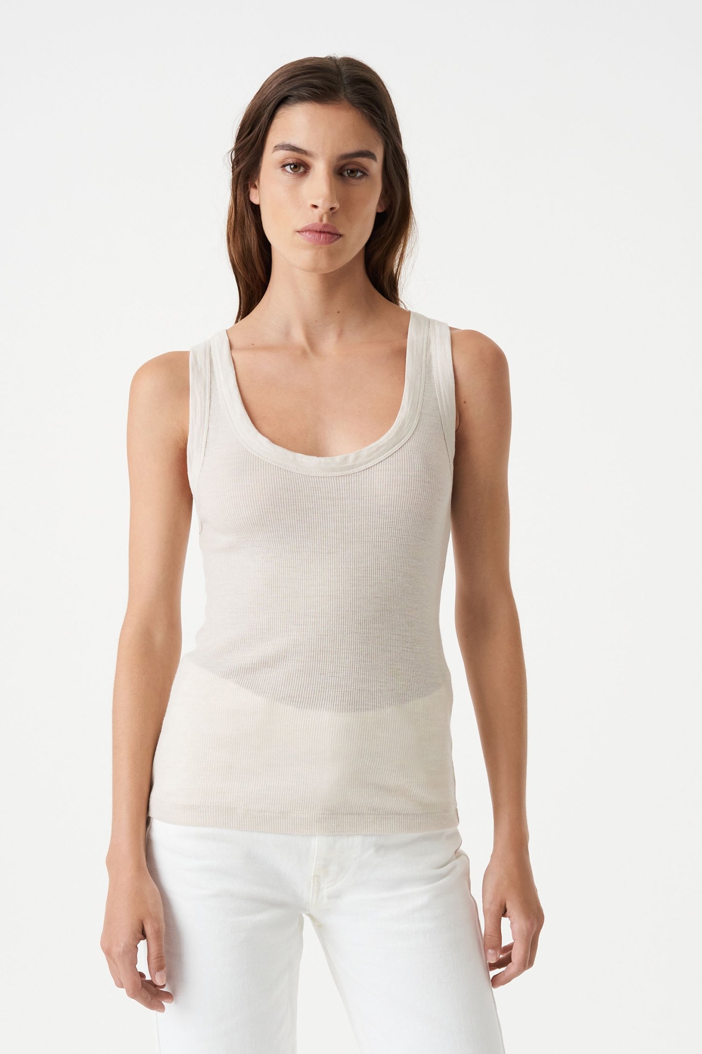 JOSEFA TANK TOP CLEAR BEIGE 1
