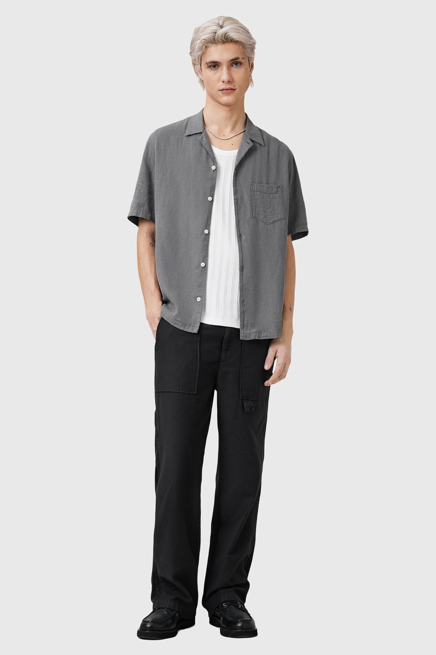 VEDA SS SHIRT PILLAR GREY 5