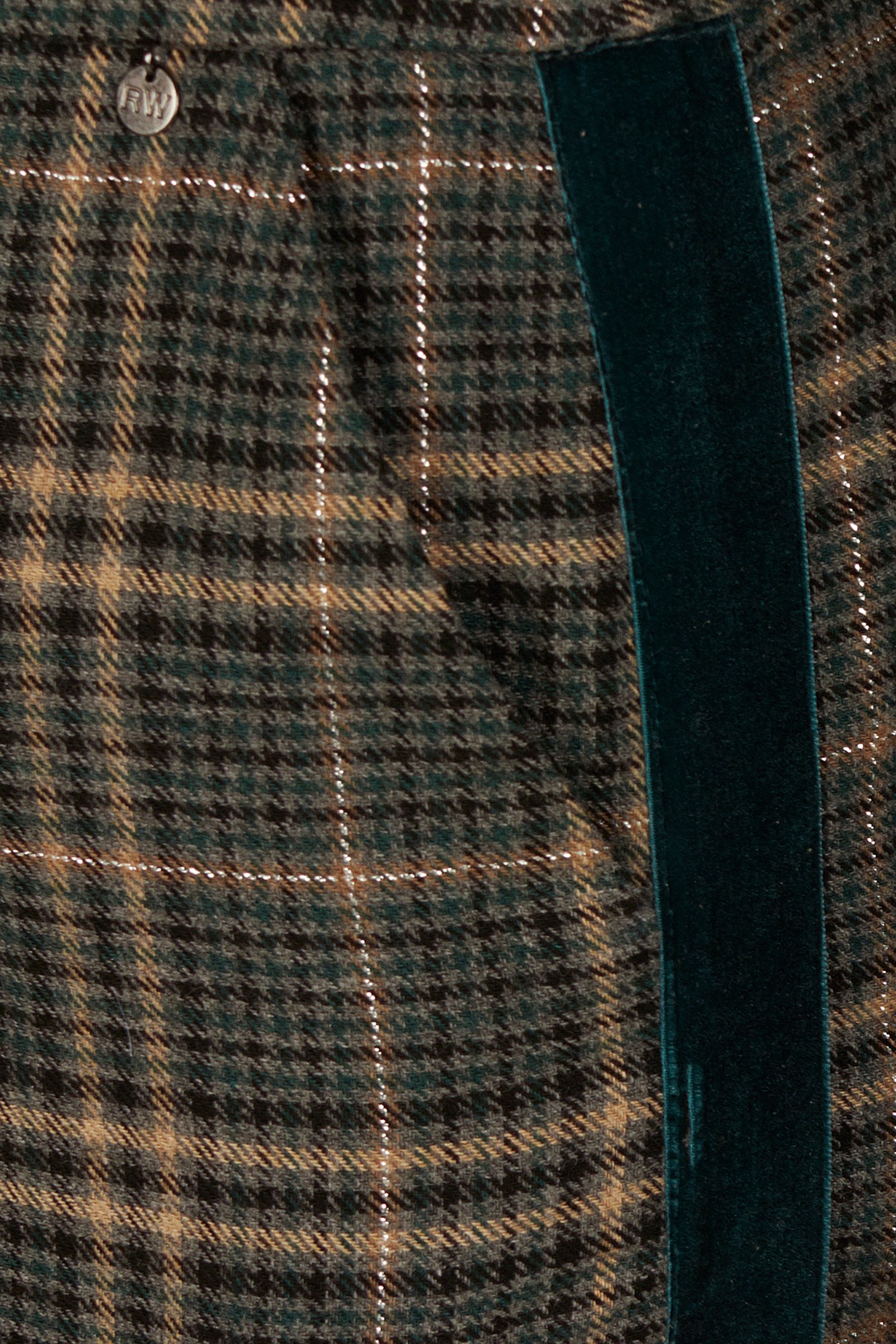 WIDE CHECKE PANTS GREEN 5