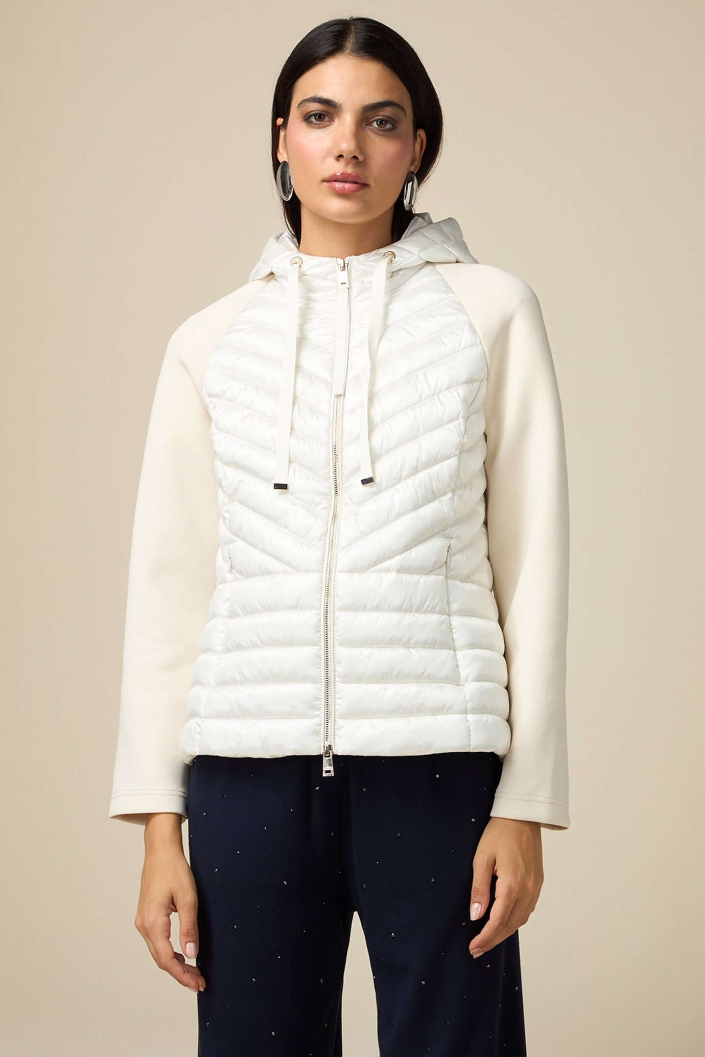LIGHTWEIGHT COMBINED DOWN JACKET WHITE 1