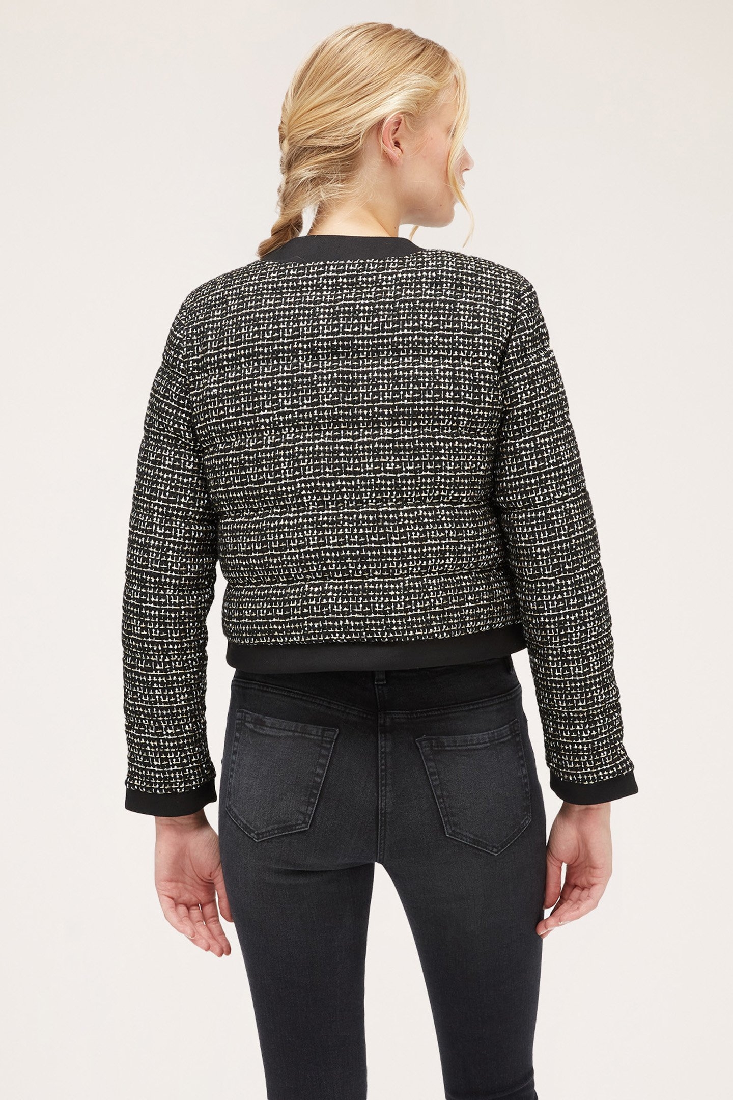 TWEED DOWN JACKET BLACK 2