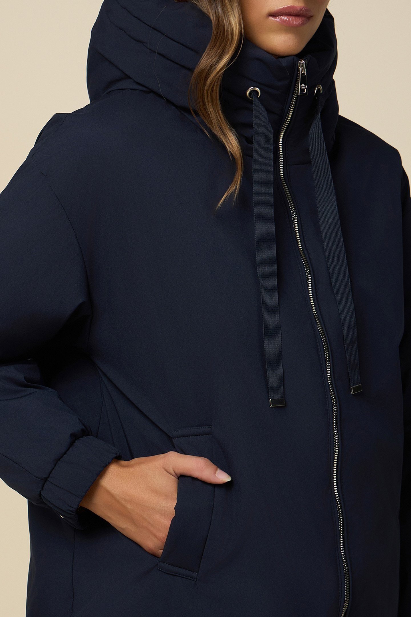 SMOOTH DOWN JACKET WITH HOOD BLUE 4