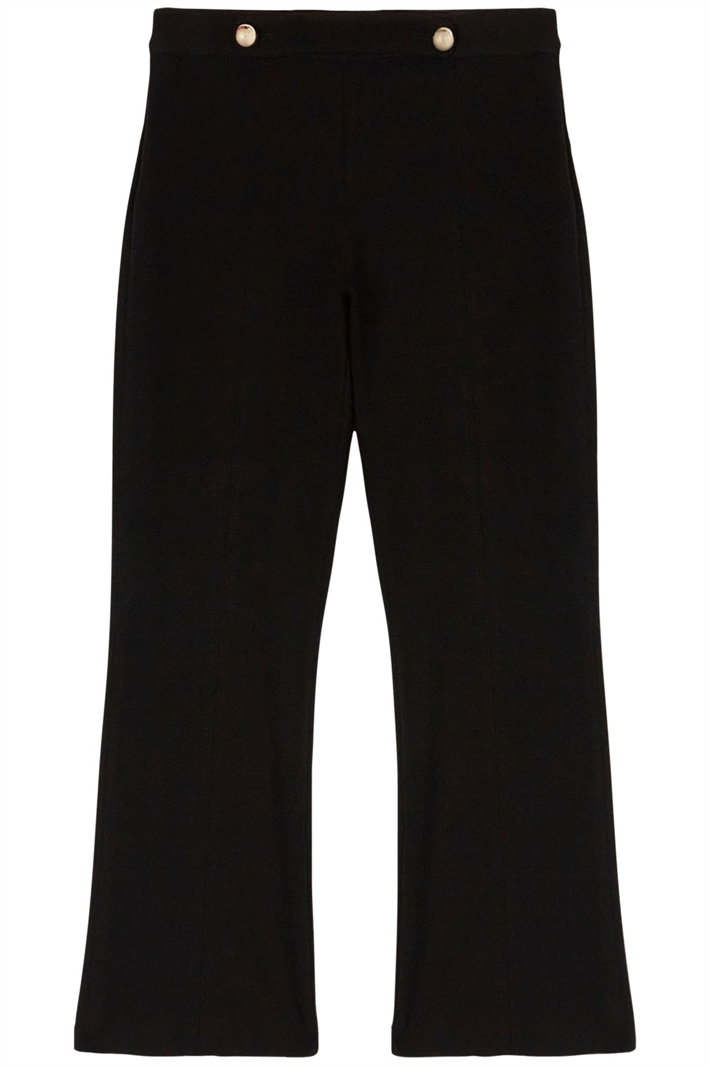 KICK FLARE TROUSERS WITH STRAP BLACK 4