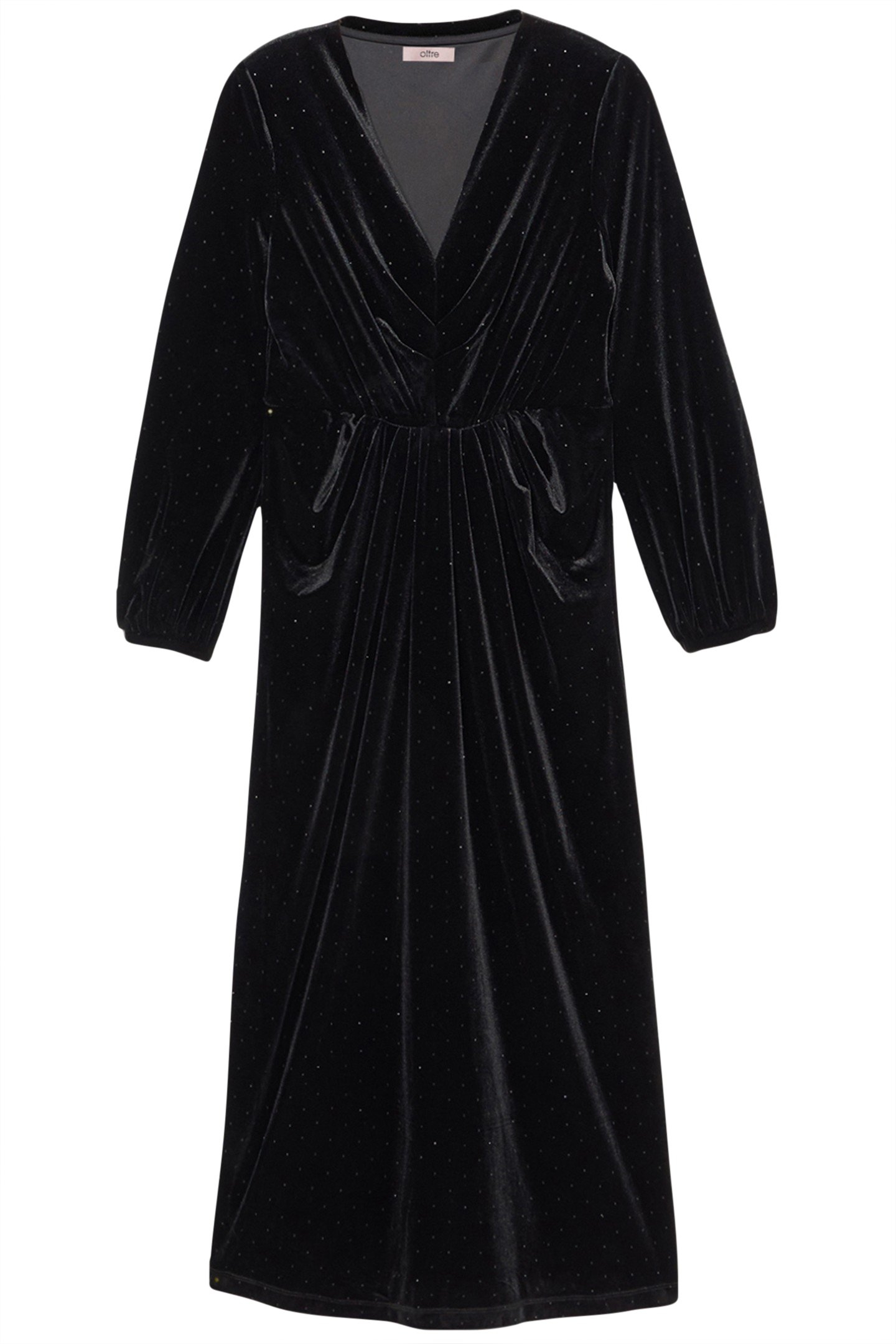 VELVET DRESS WITH CRYSTALS BLACK 3