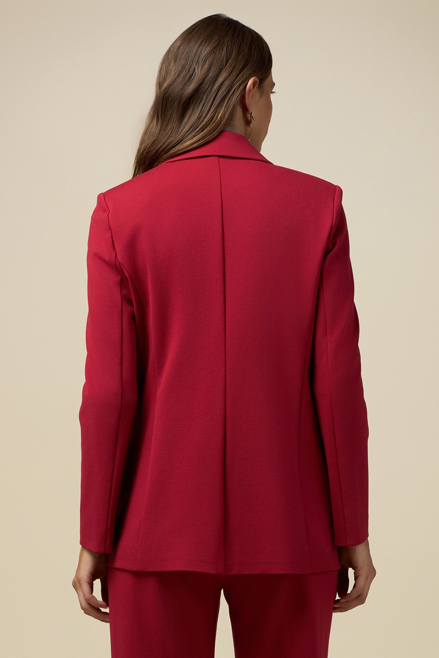 MILANO KNIT FABRIC BLAZER RED 2