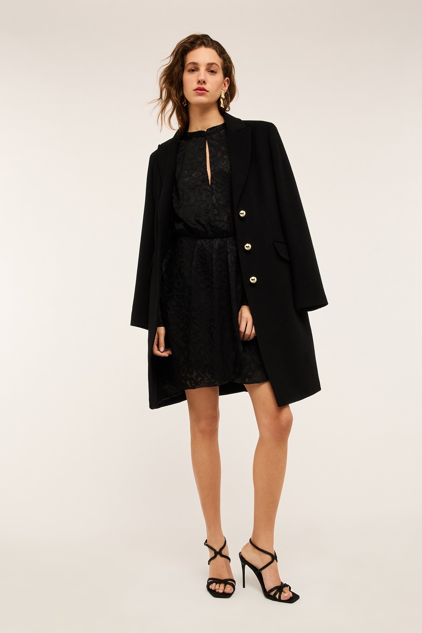 DEVORÉ SATIN WRAPAROUND MINI DRESS BLACK 4