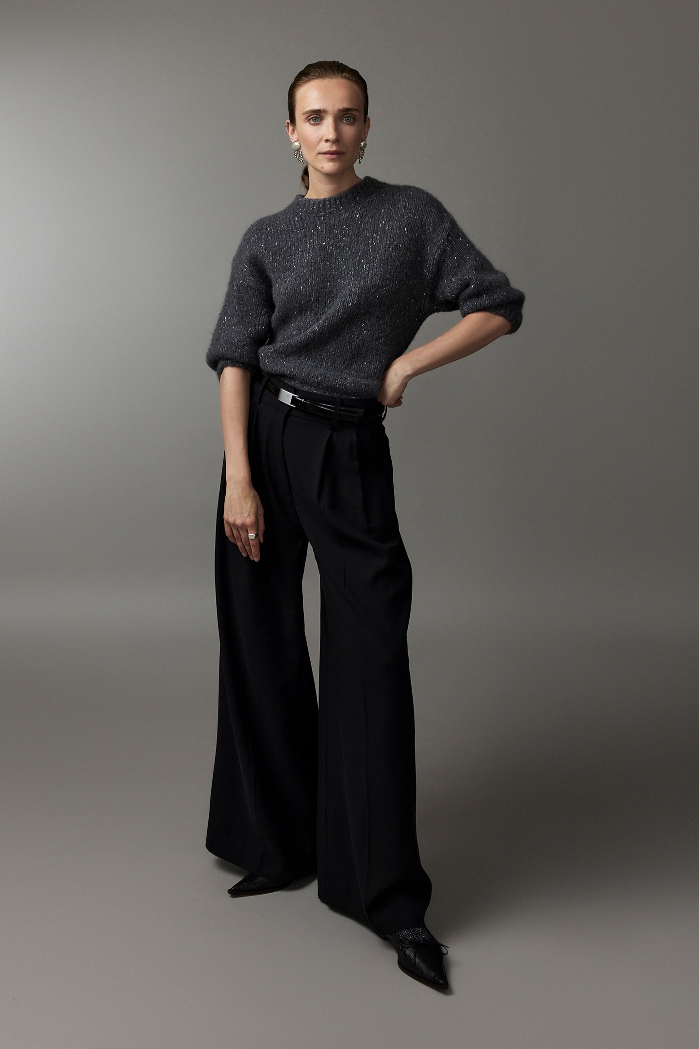 NICOLE PULLOVER MID GREY 2