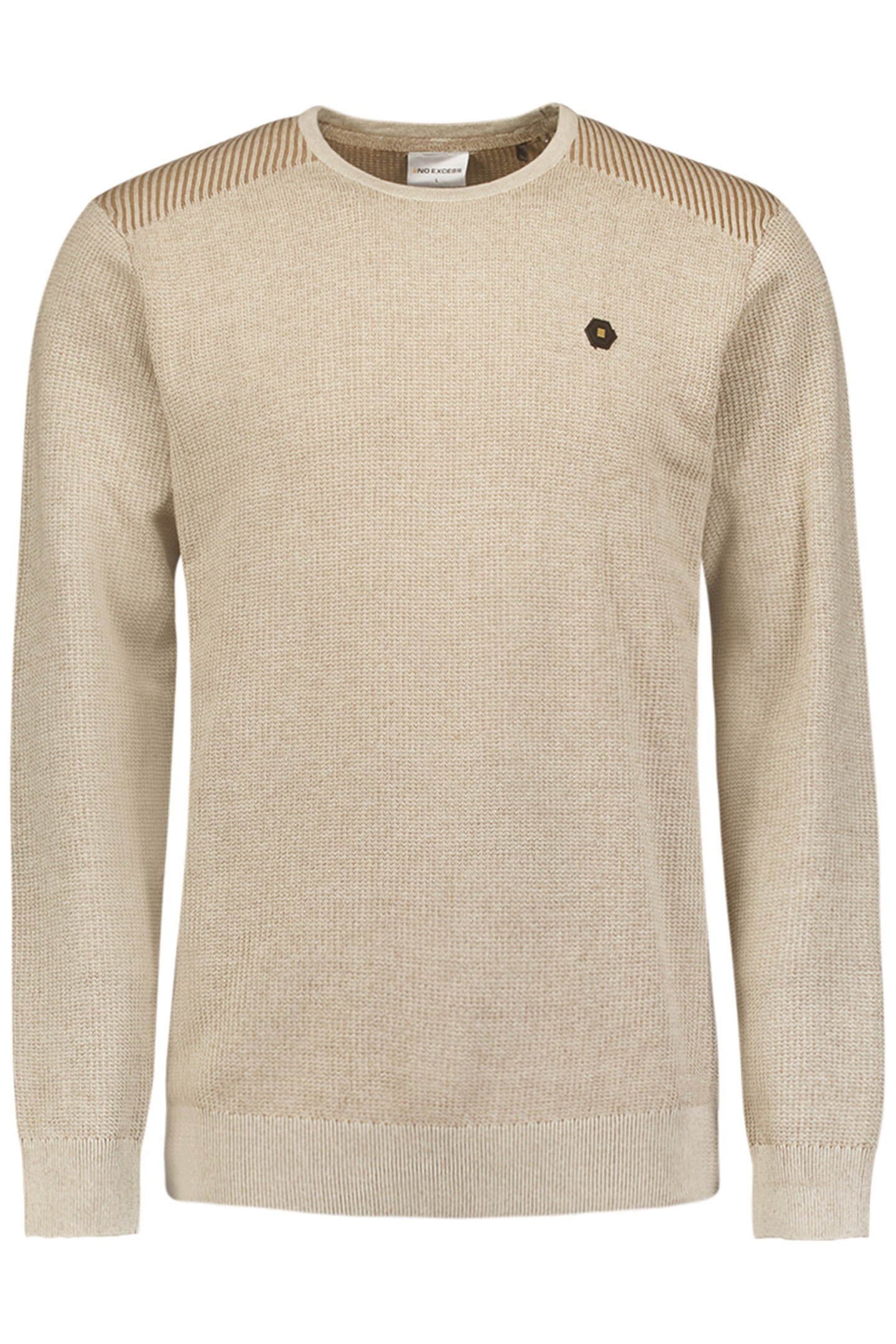 PULLOVER CREWNECK 2 COLOURED JACQUARD CEMENT 4