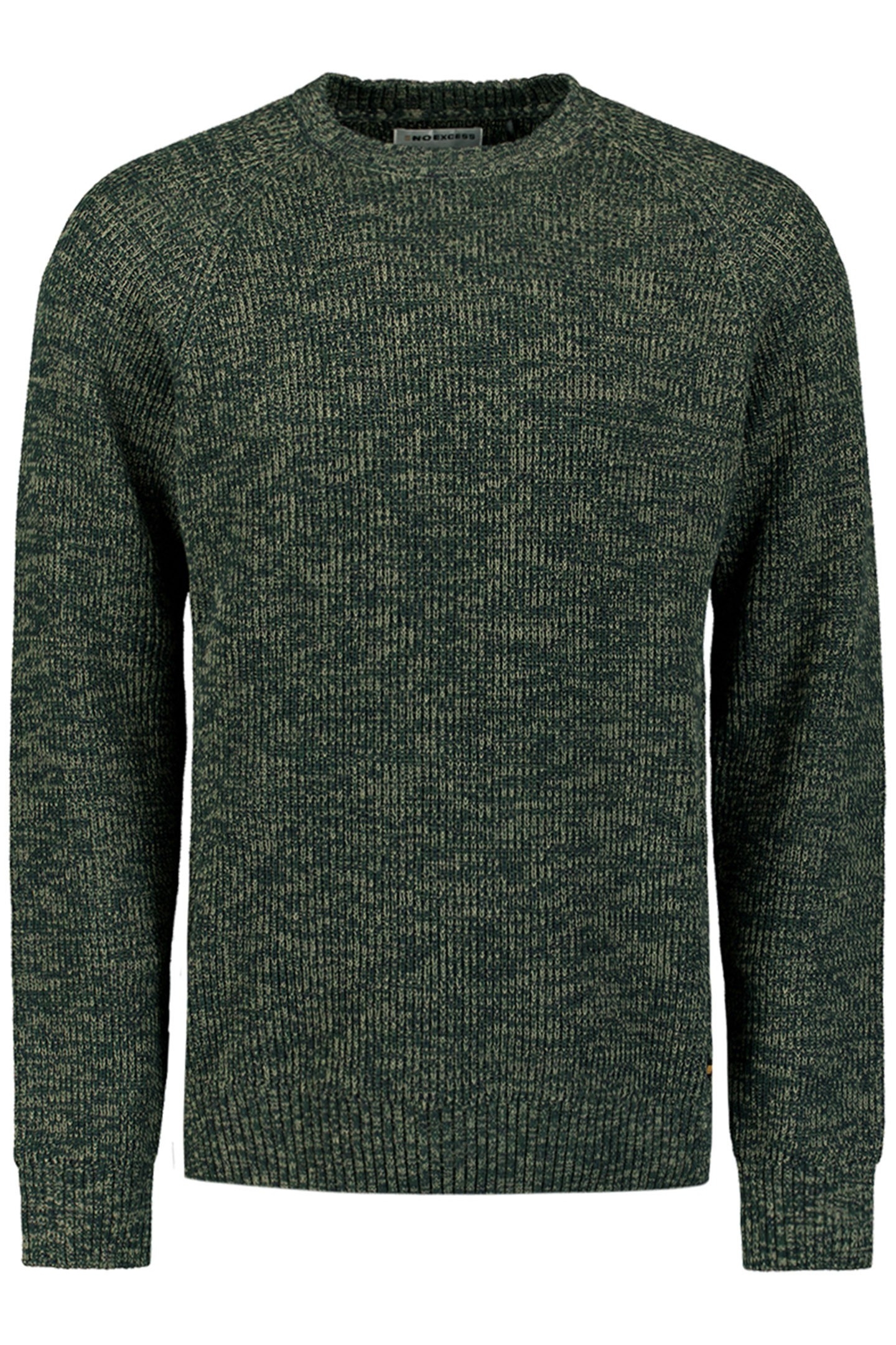 PULLOVER CREWNECK 3 COLOURED RIB DARK GREEN 4