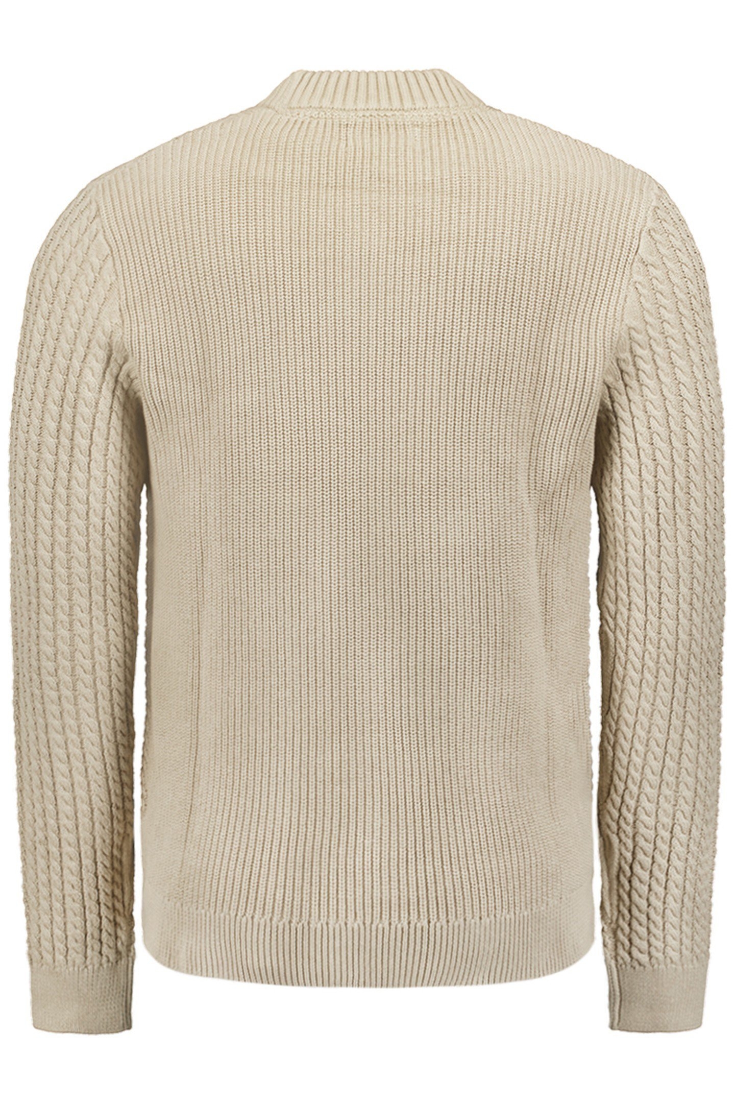 PULLOVER CREWNECK CABLE JACQUARD CEMENT 5
