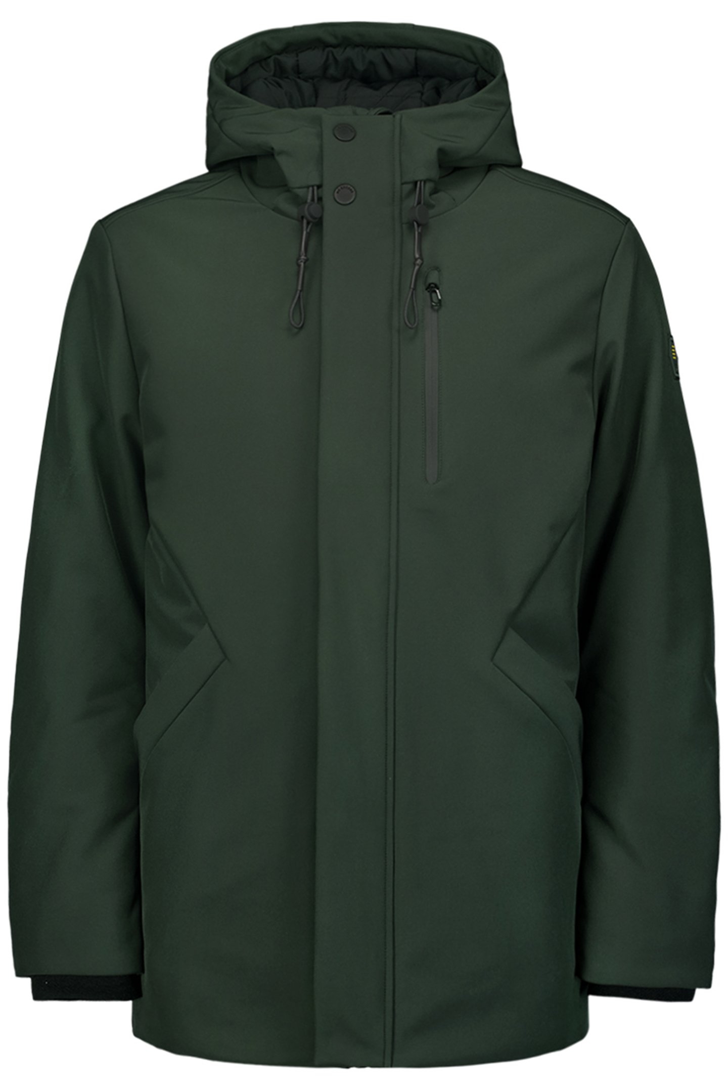 JACKET MEDIUM LONG FIT HOODED SOFTSHELL STRETCH DARK MOSS 4