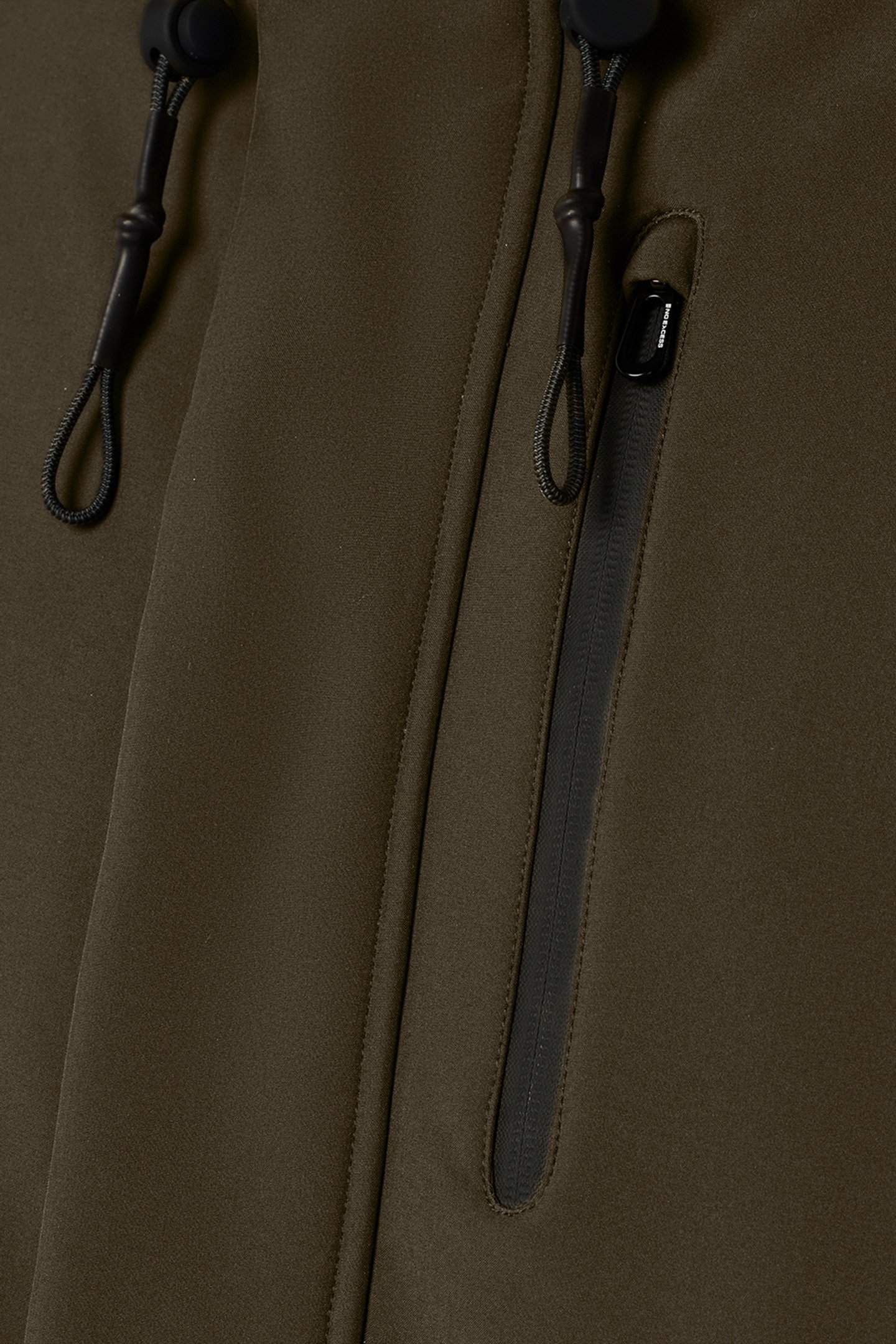 JACKET MEDIUM LONG FIT HOODED SOFTSHELL STRETCH COFFEE 7