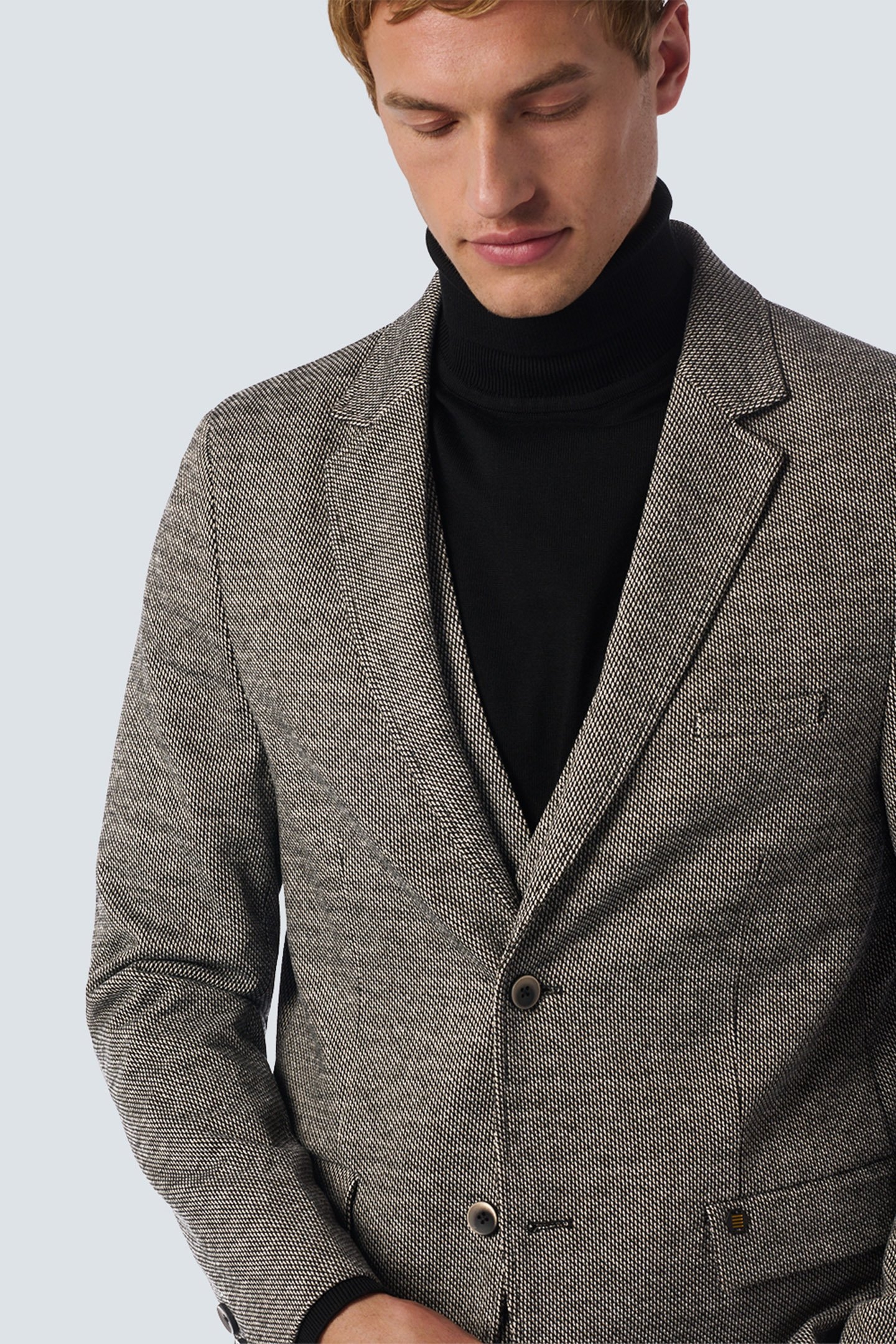 BLAZER STRETCH JERSEY MELANGE BLACK 6