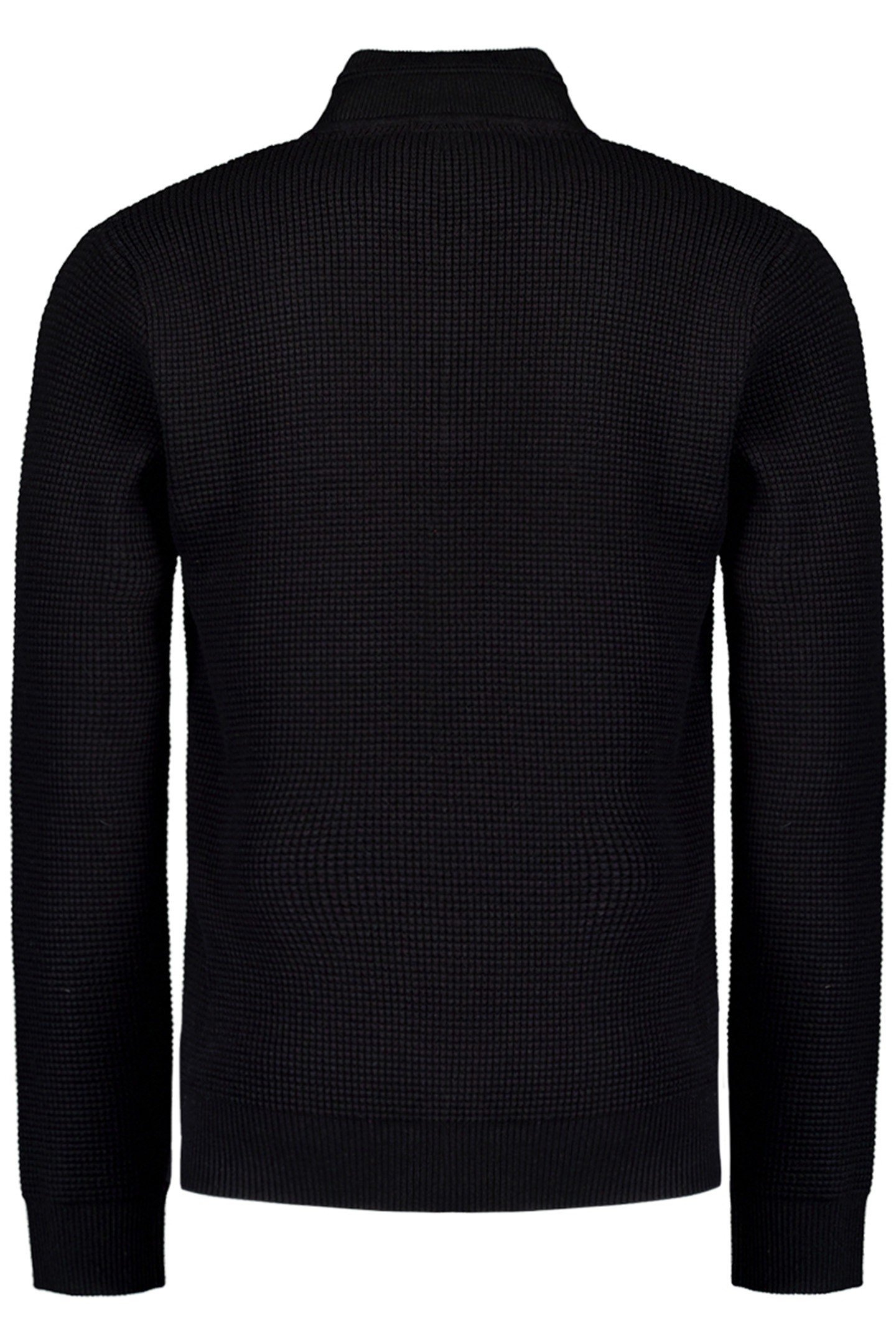 PULLOVER HALF ZIPPER SOLID JACQUARD BLACK 4