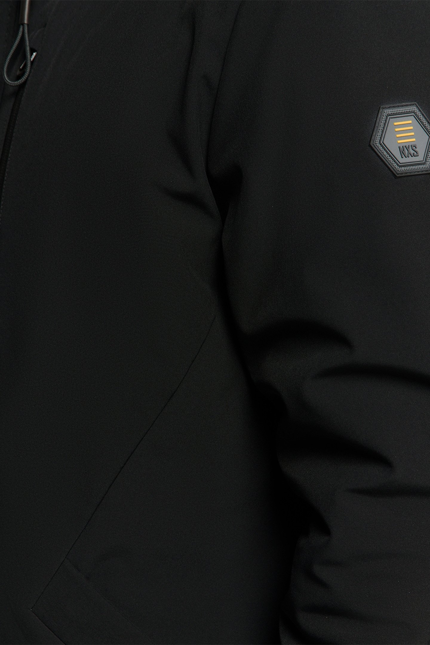 JACKET MEDIUM LONG FIT HOODED SOFTSHELL STRETCH BLACK 7