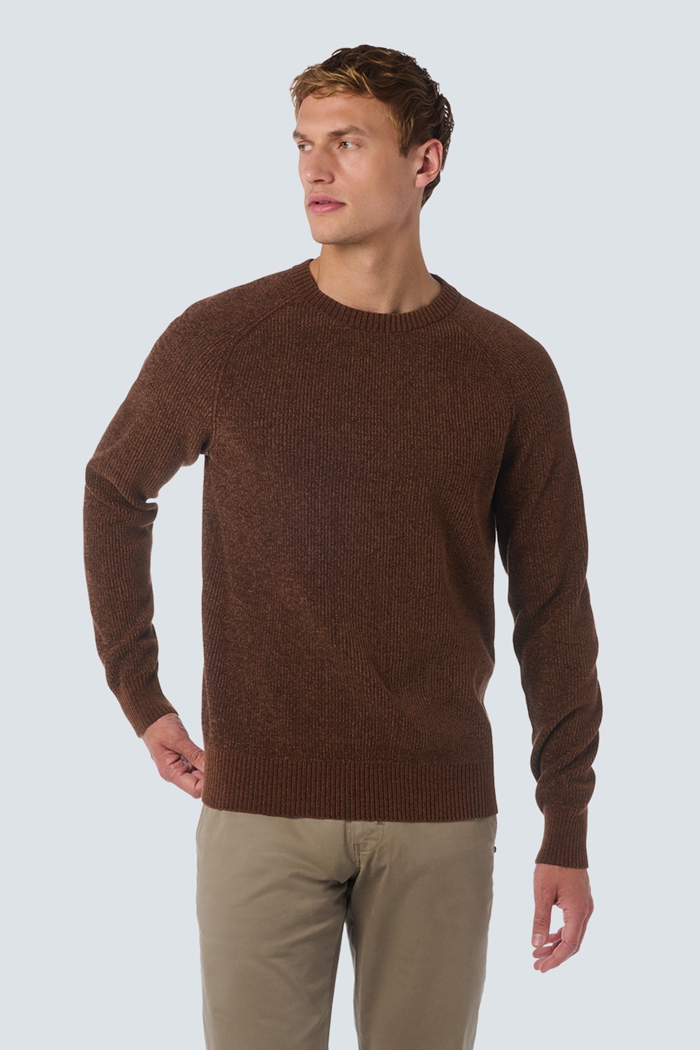 PULLOVER CREWNECK 2 COLOURED CHENILLE BROWN 1