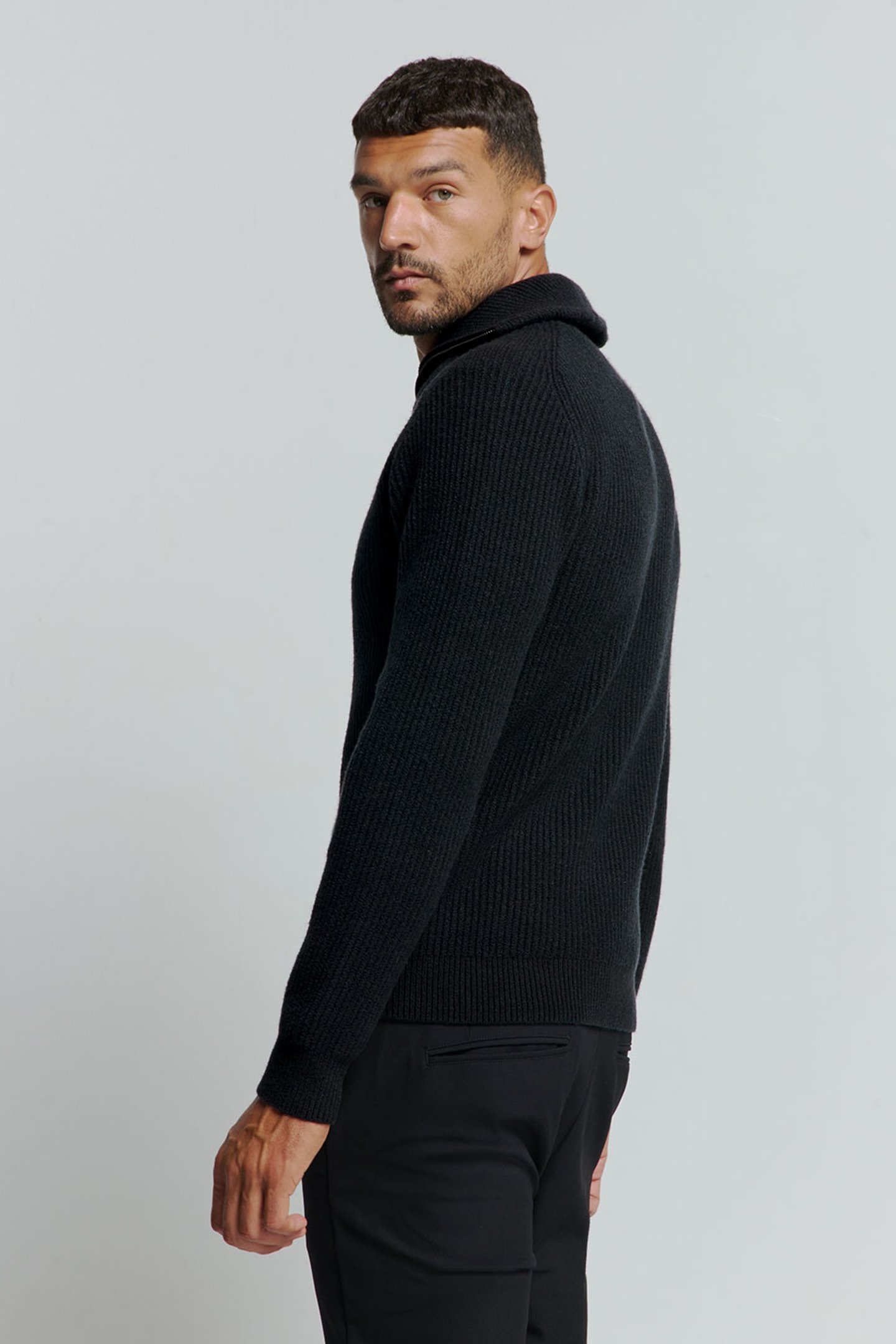 PULLOVER HALF ZIPPER 2 COLOURED WITH WOOL NIGHT 5