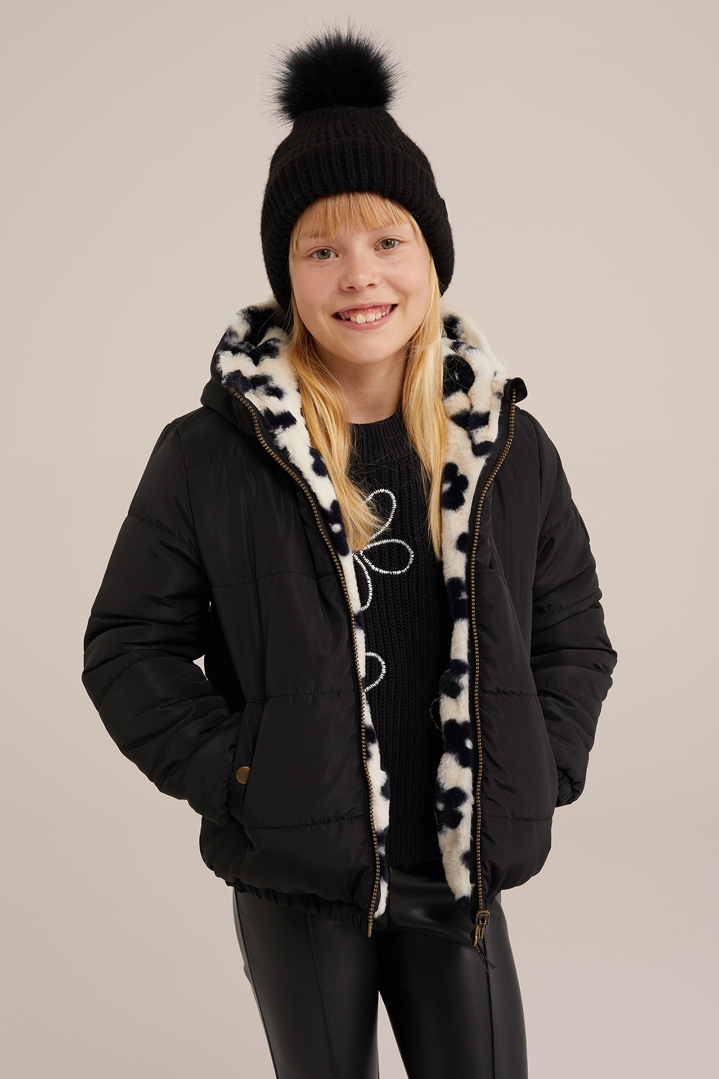 JACKET REVERSIBLE BOMBER BLACK 2